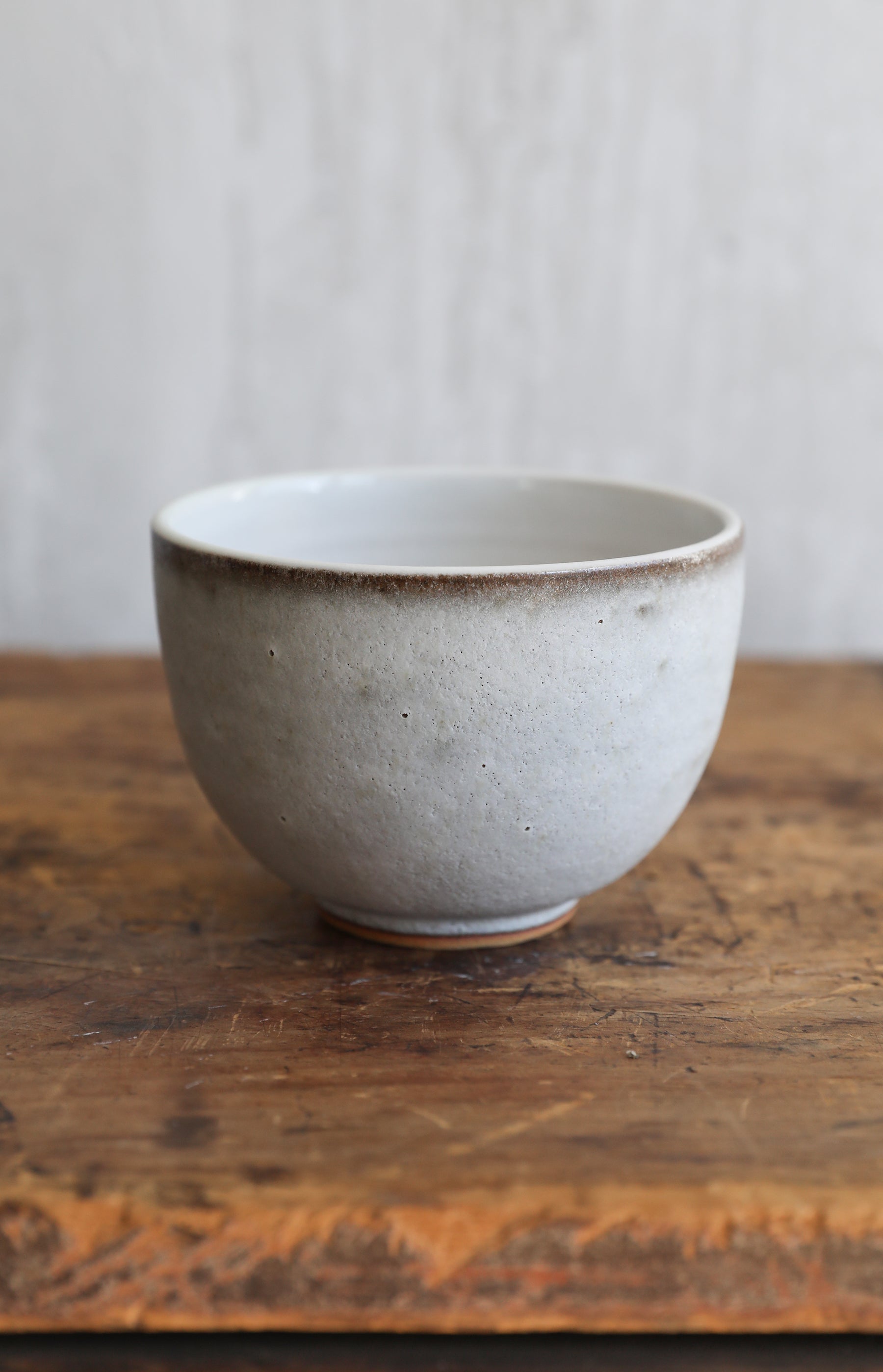 Big white and gray ceramic handmade bowl deals