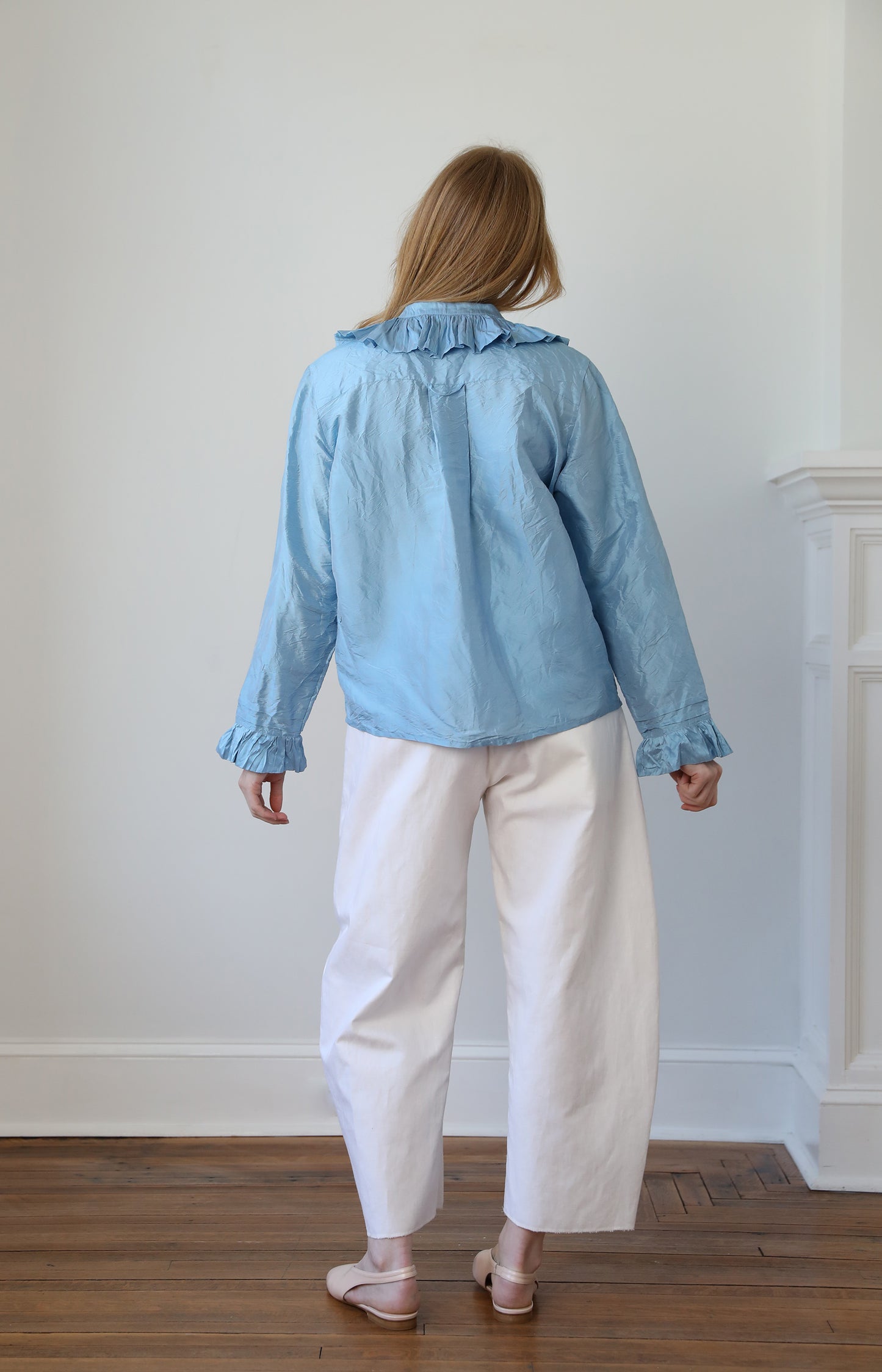 Light Blue Silk Shirt