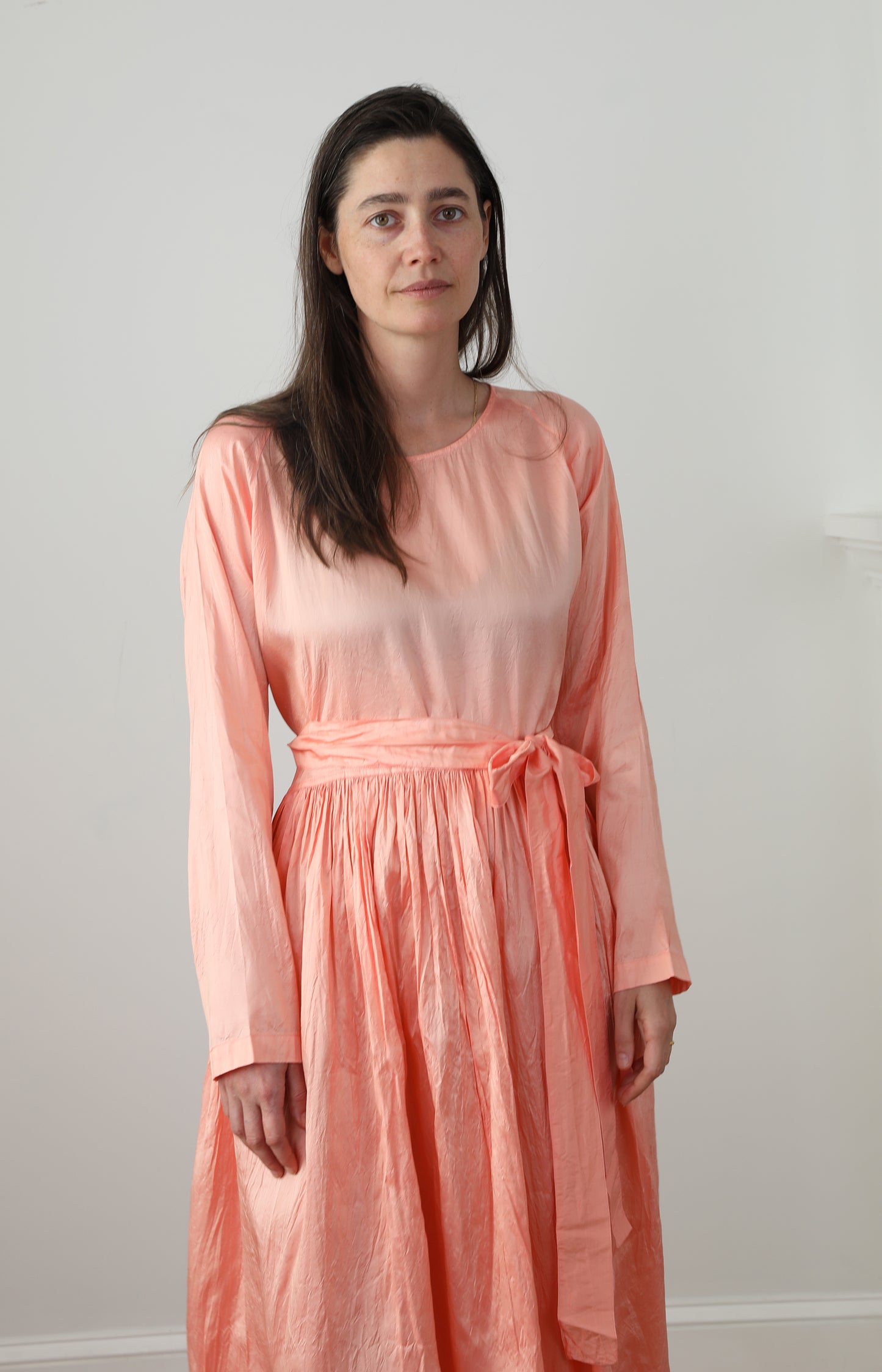 Rose Pink Silk Dress