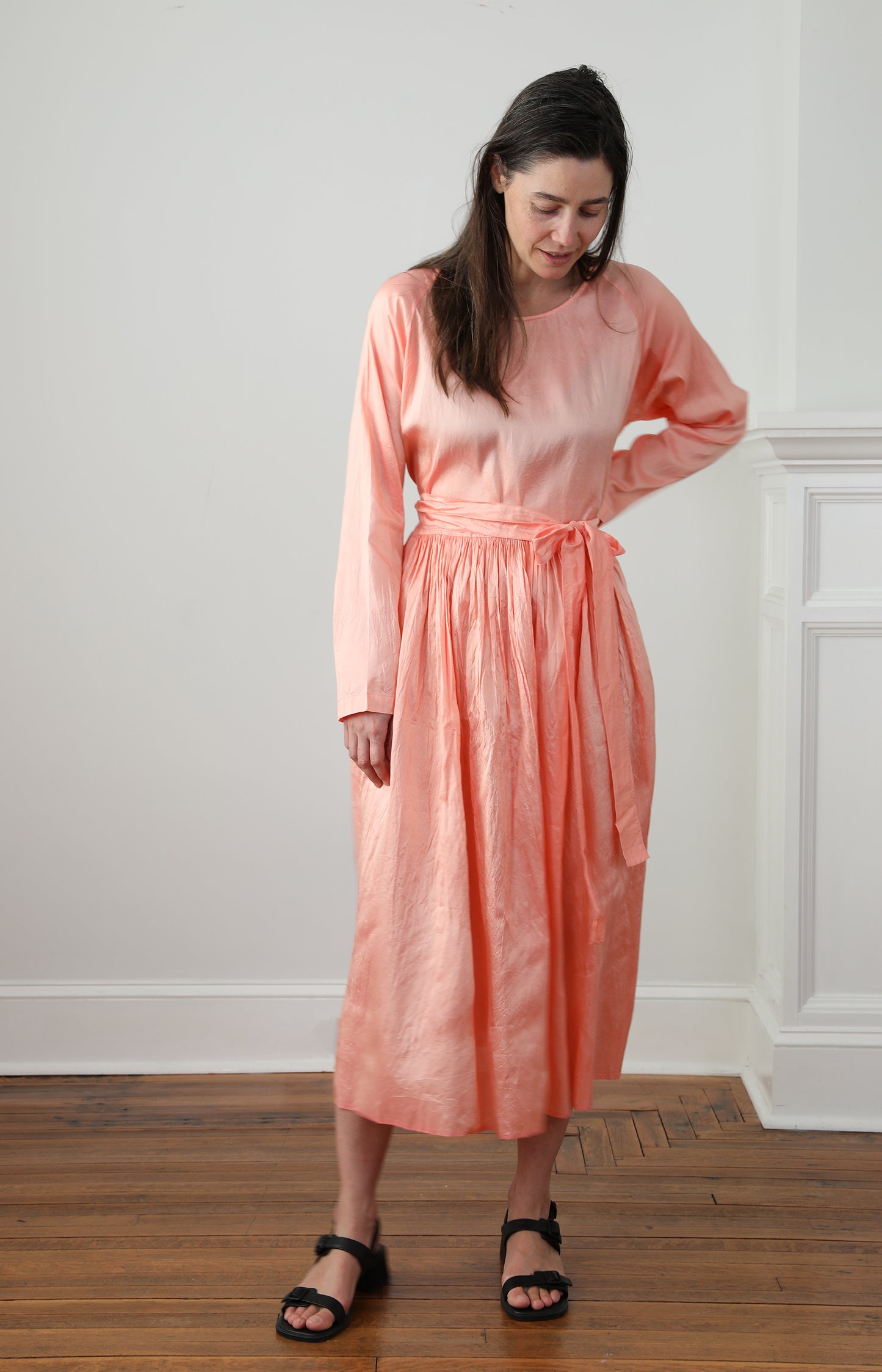 Rose Pink Silk Dress