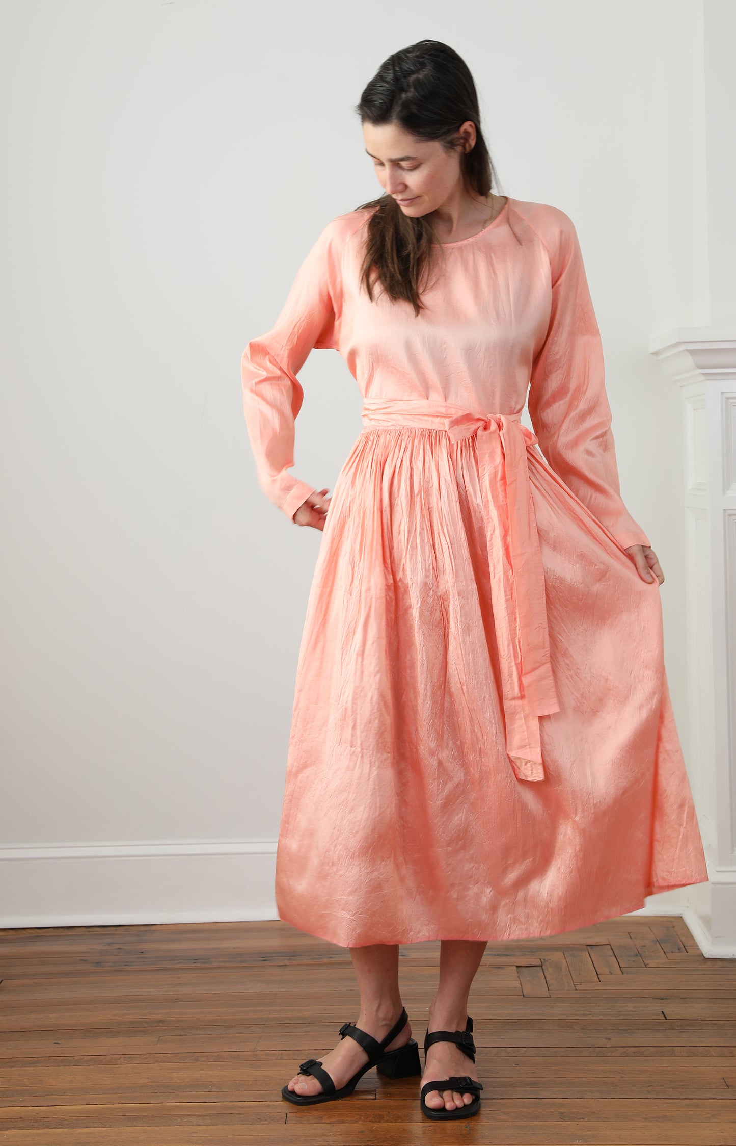 Rose Pink Silk Dress