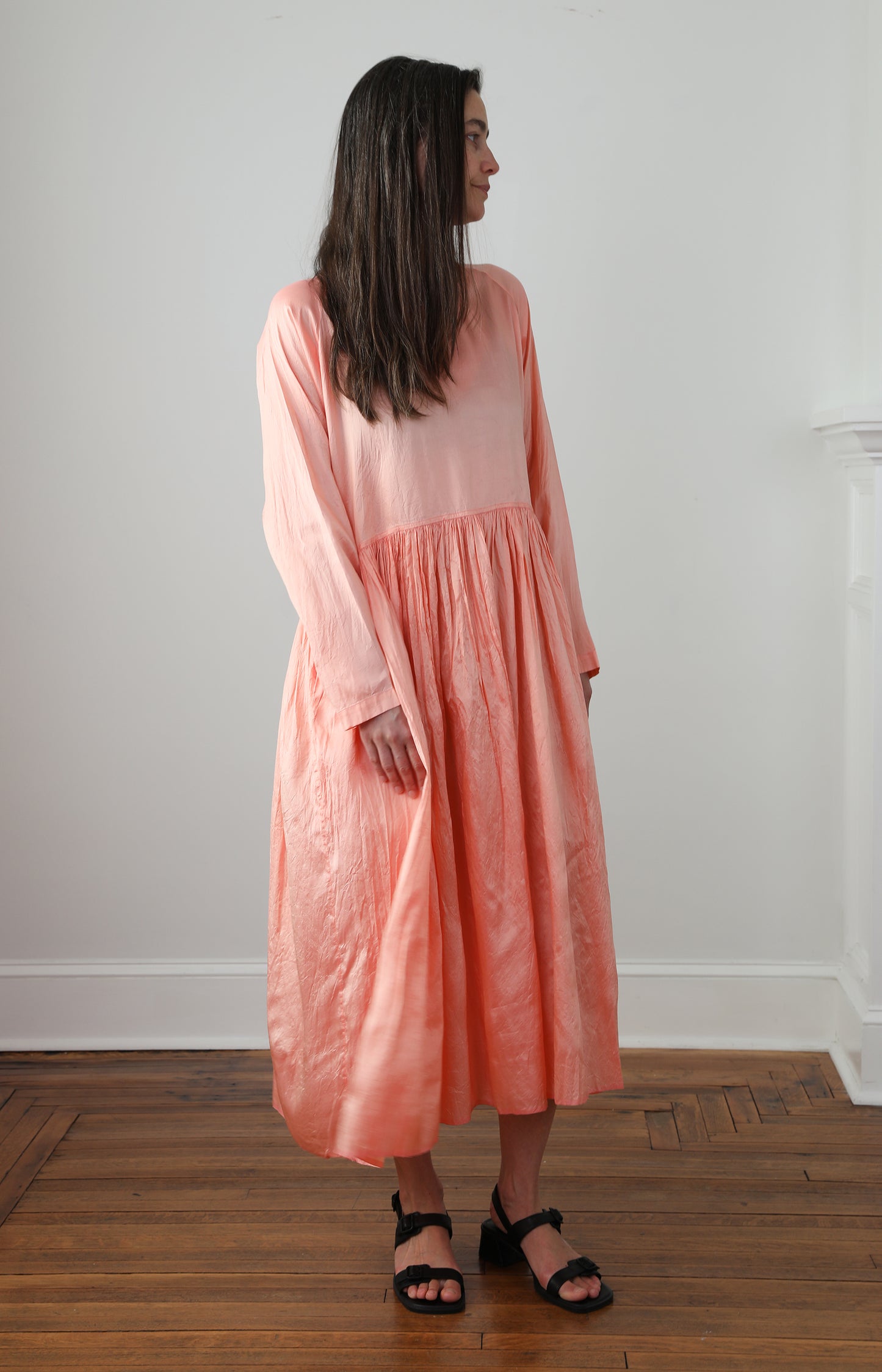 Rose Pink Silk Dress