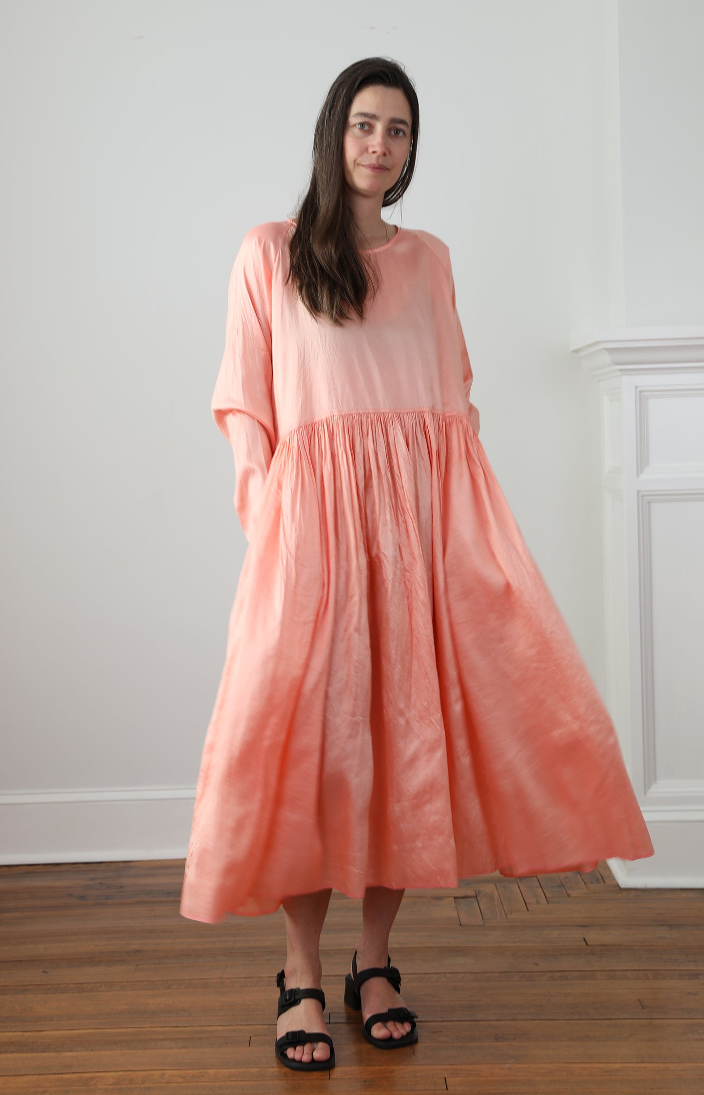 Rose Pink Silk Dress