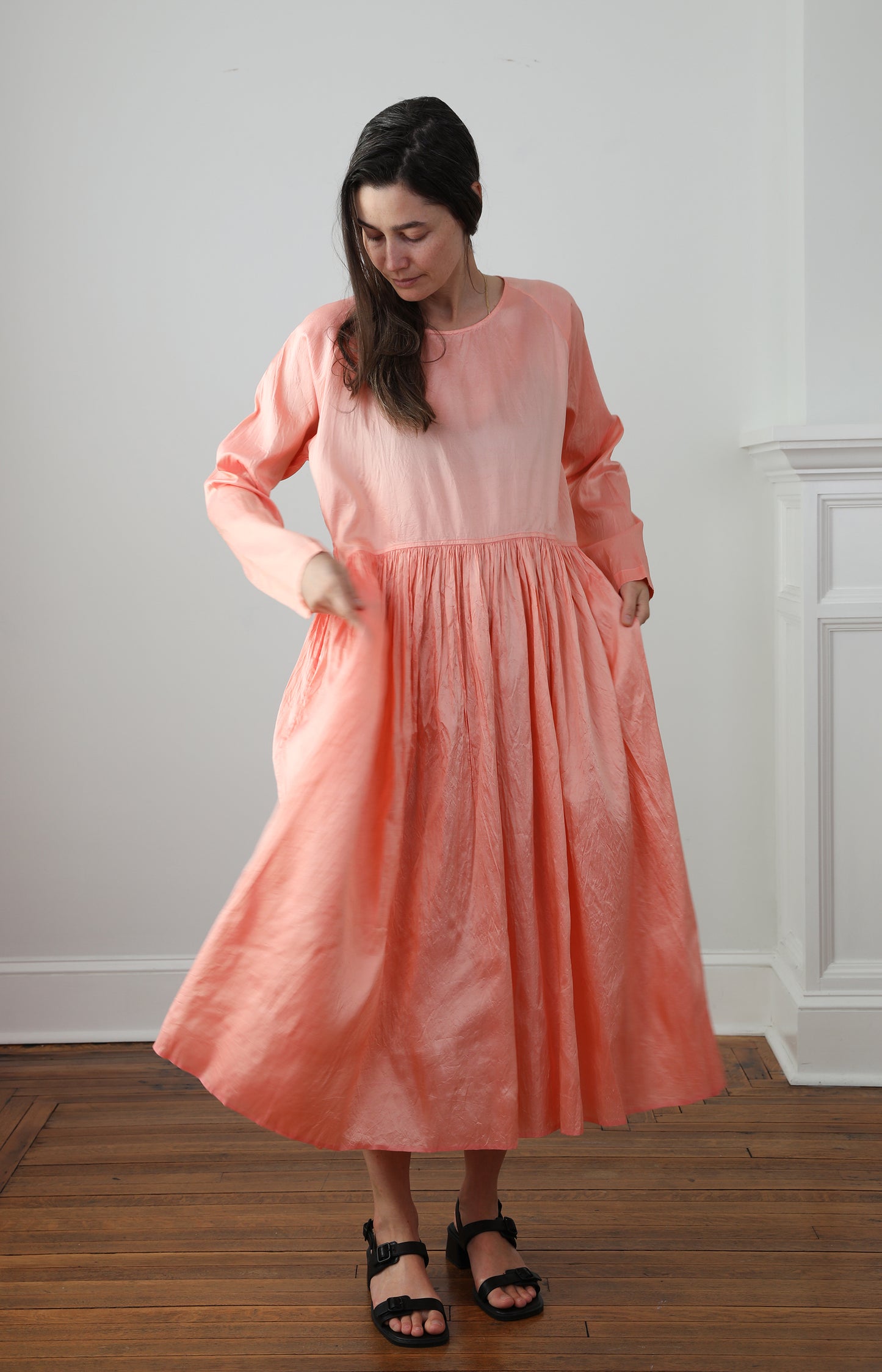 Rose Pink Silk Dress