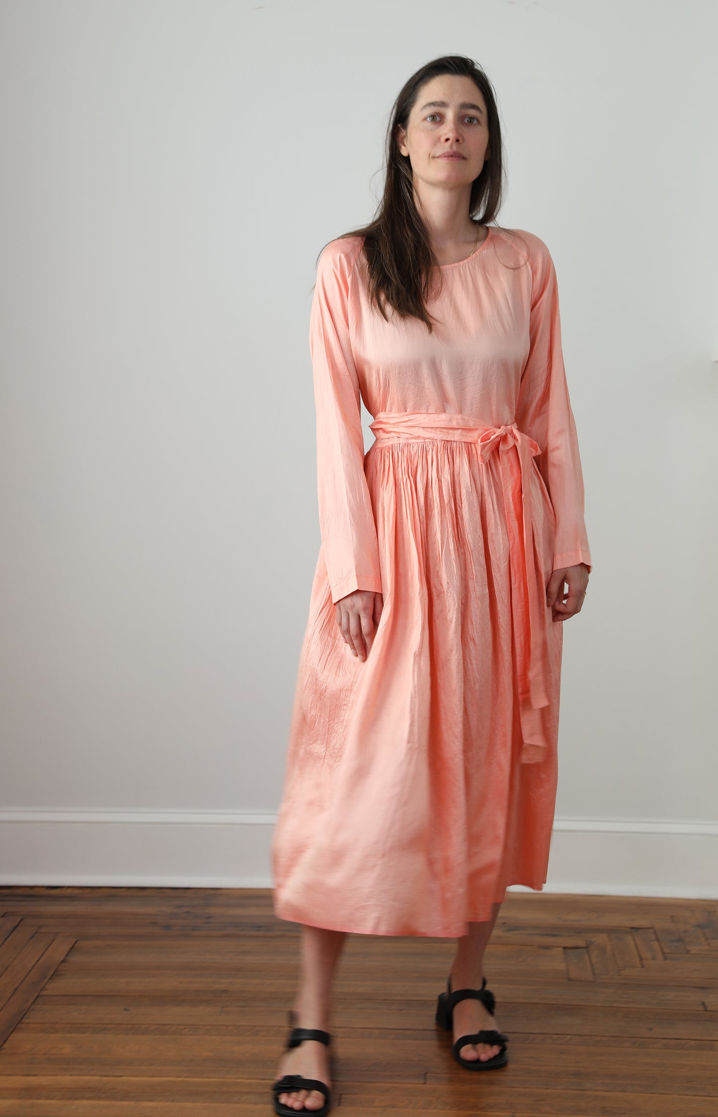 Rose Pink Silk Dress