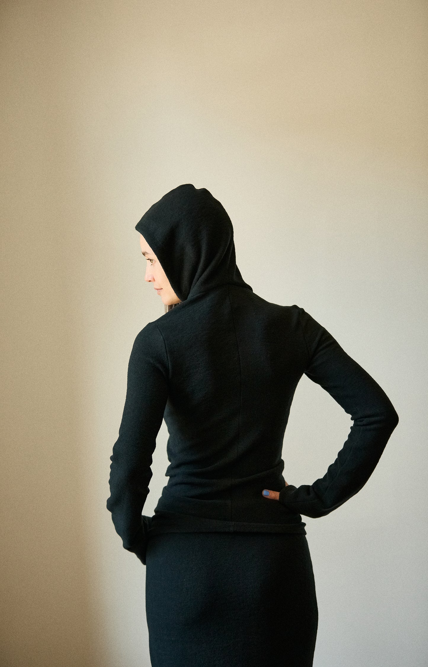 Black Hook & Eye Hoodie