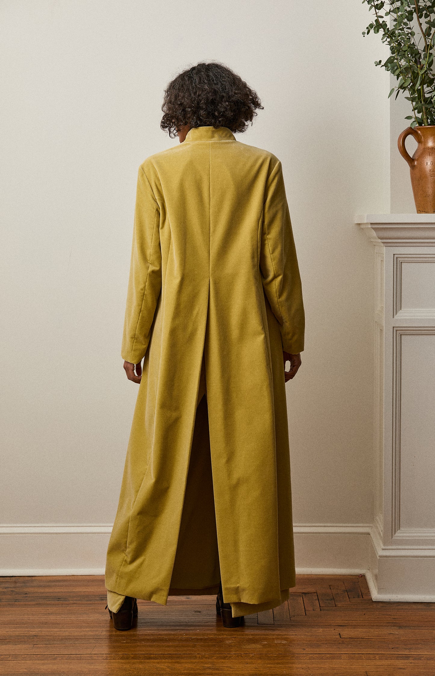 Celery Velvet House Coat