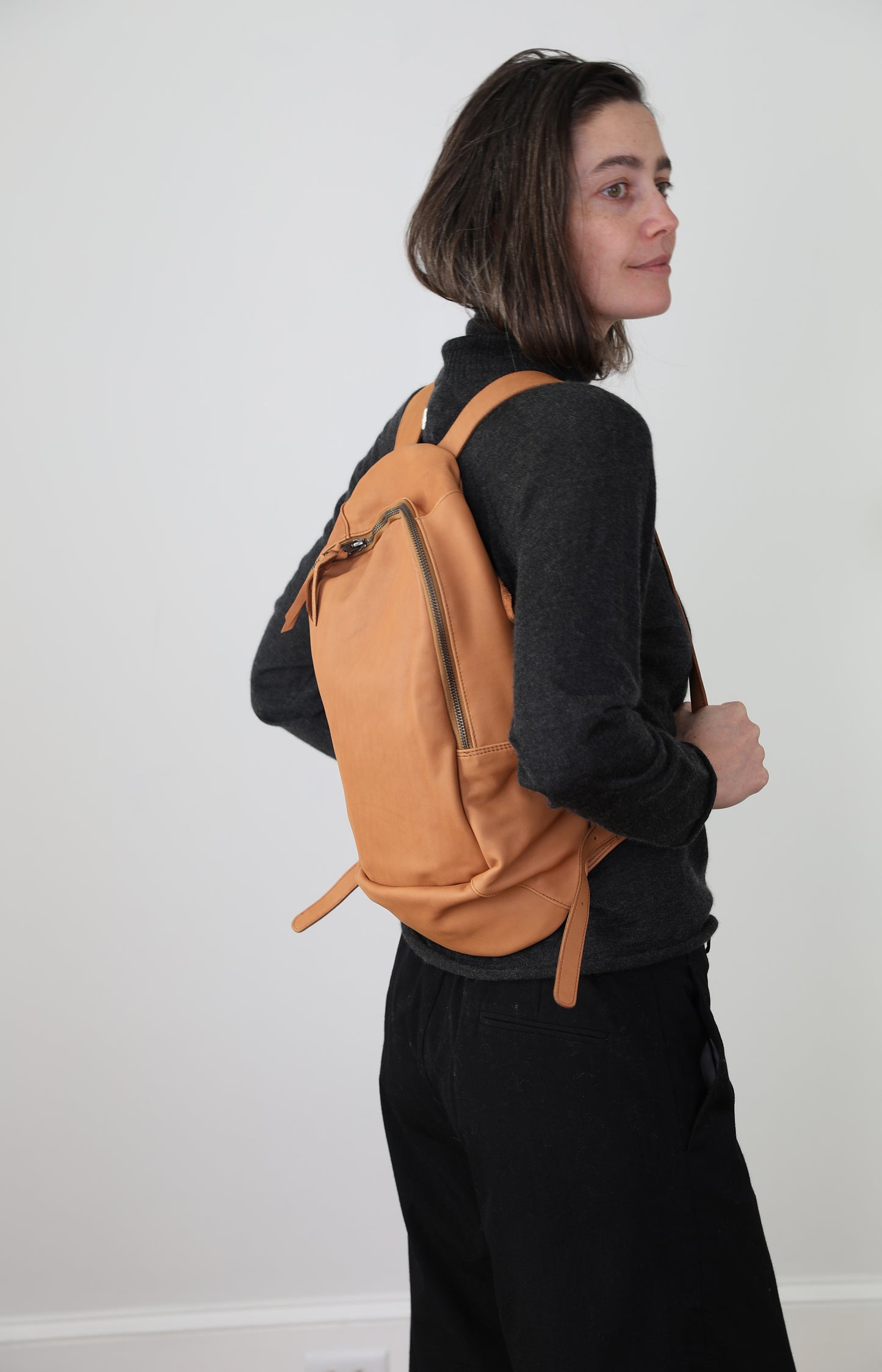 Sand Leather Backpack