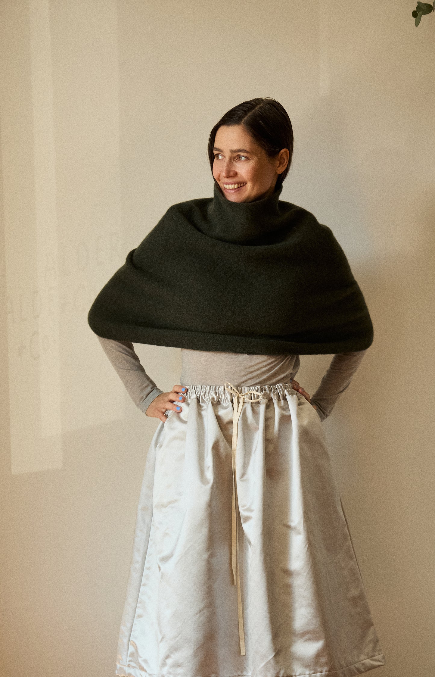 Seaweed Wool Poncho