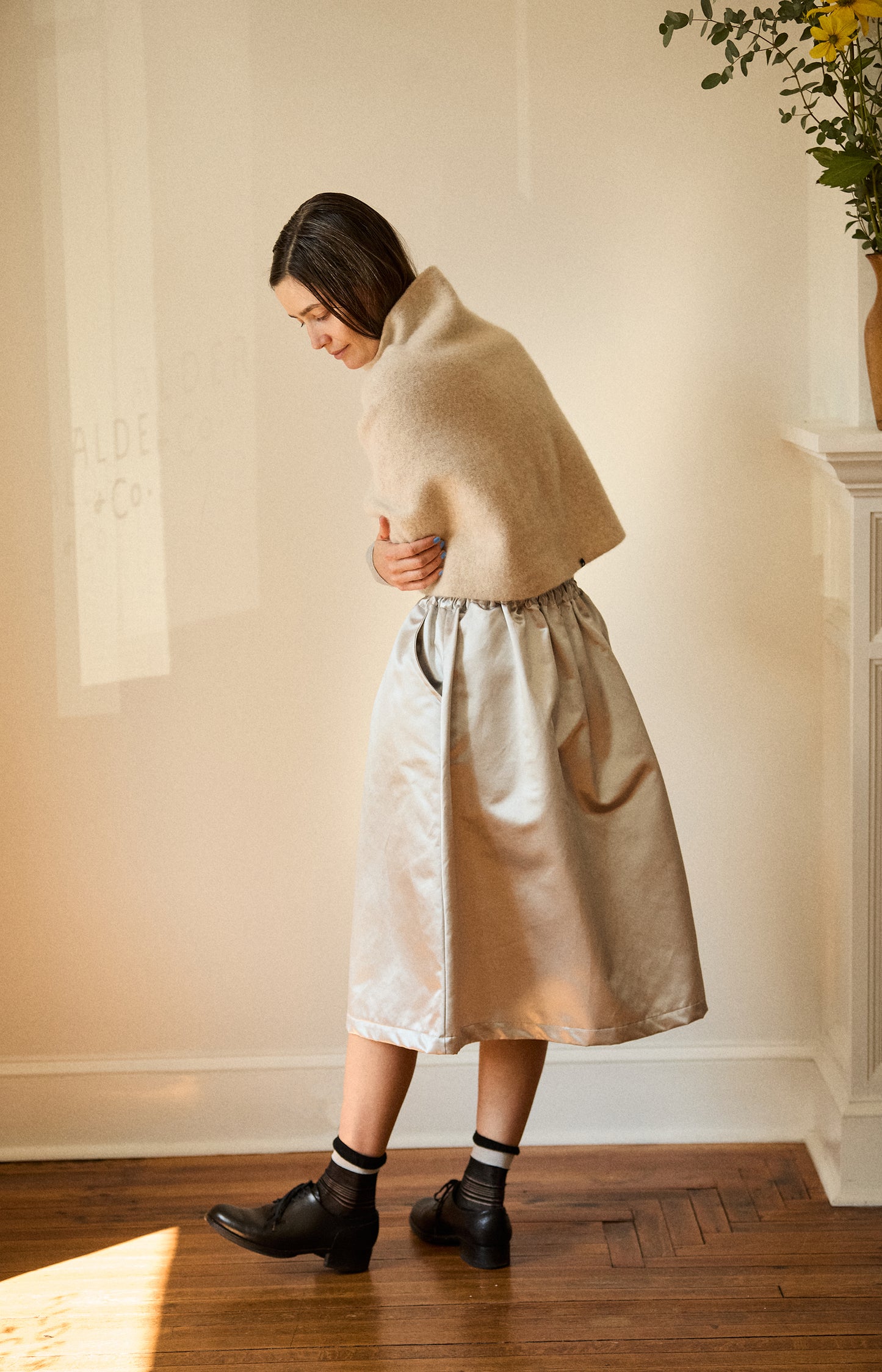 Natural Wool Poncho