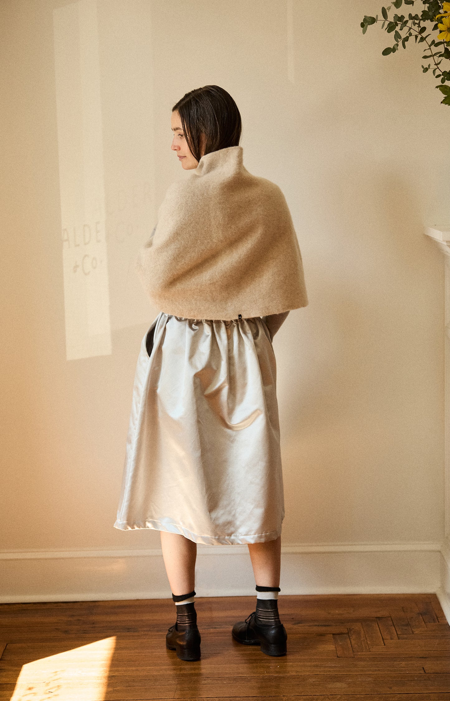 Natural Wool Poncho
