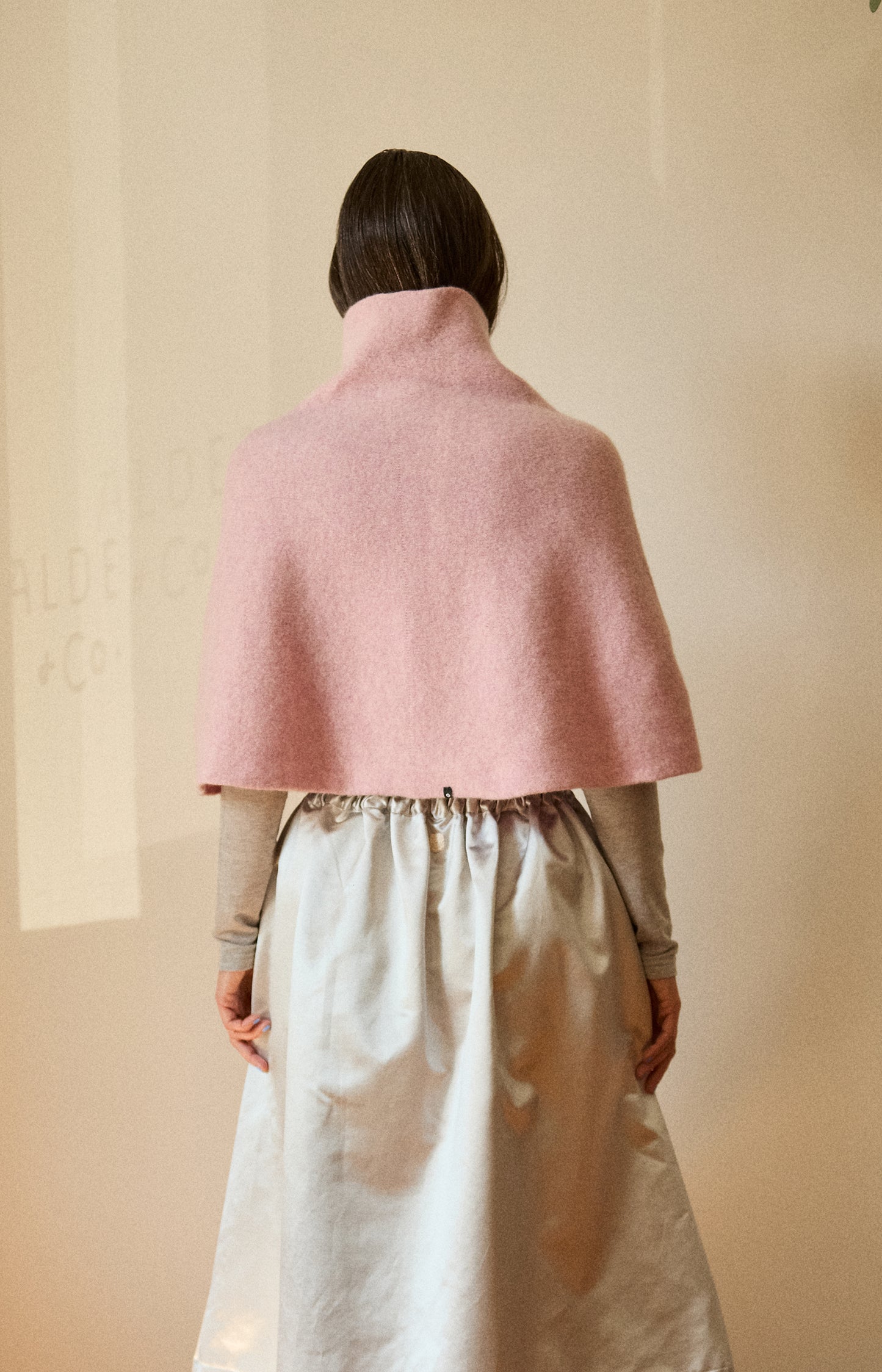 Pink Haze Wool Poncho