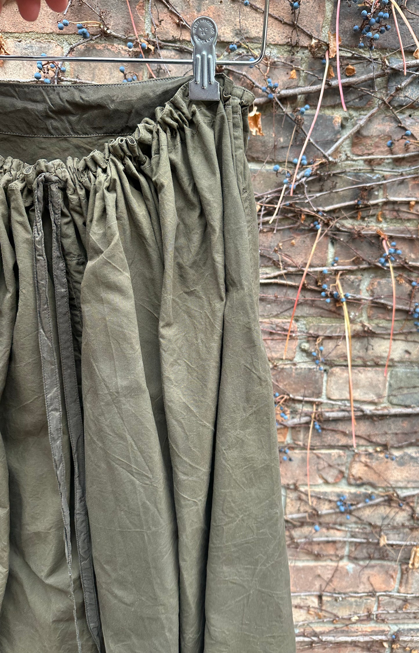 Khaki Cotton Jeany Skirt