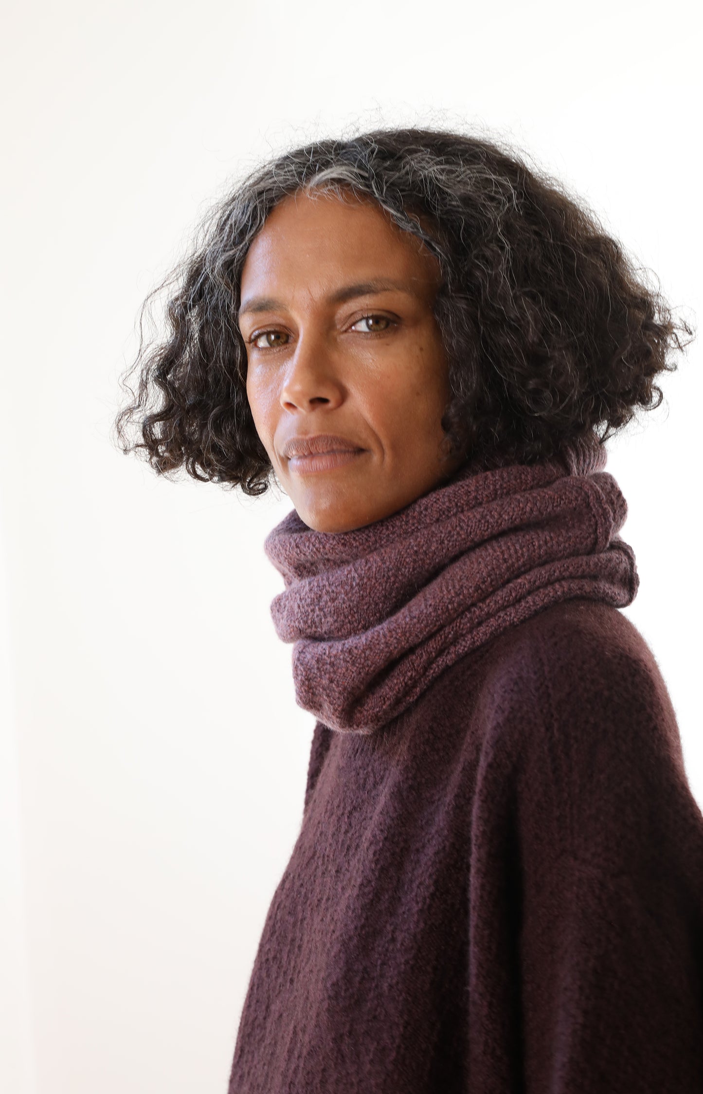 Mauve Cashmere Tube Scarf