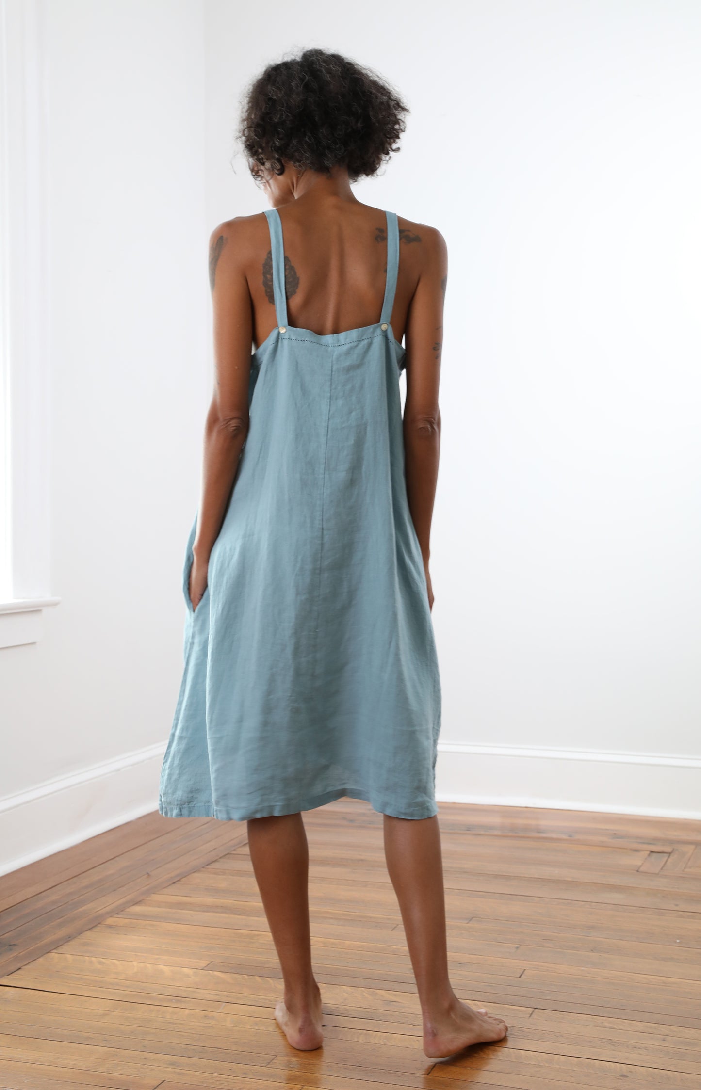 Arctic Linen A-Line Slip Dress