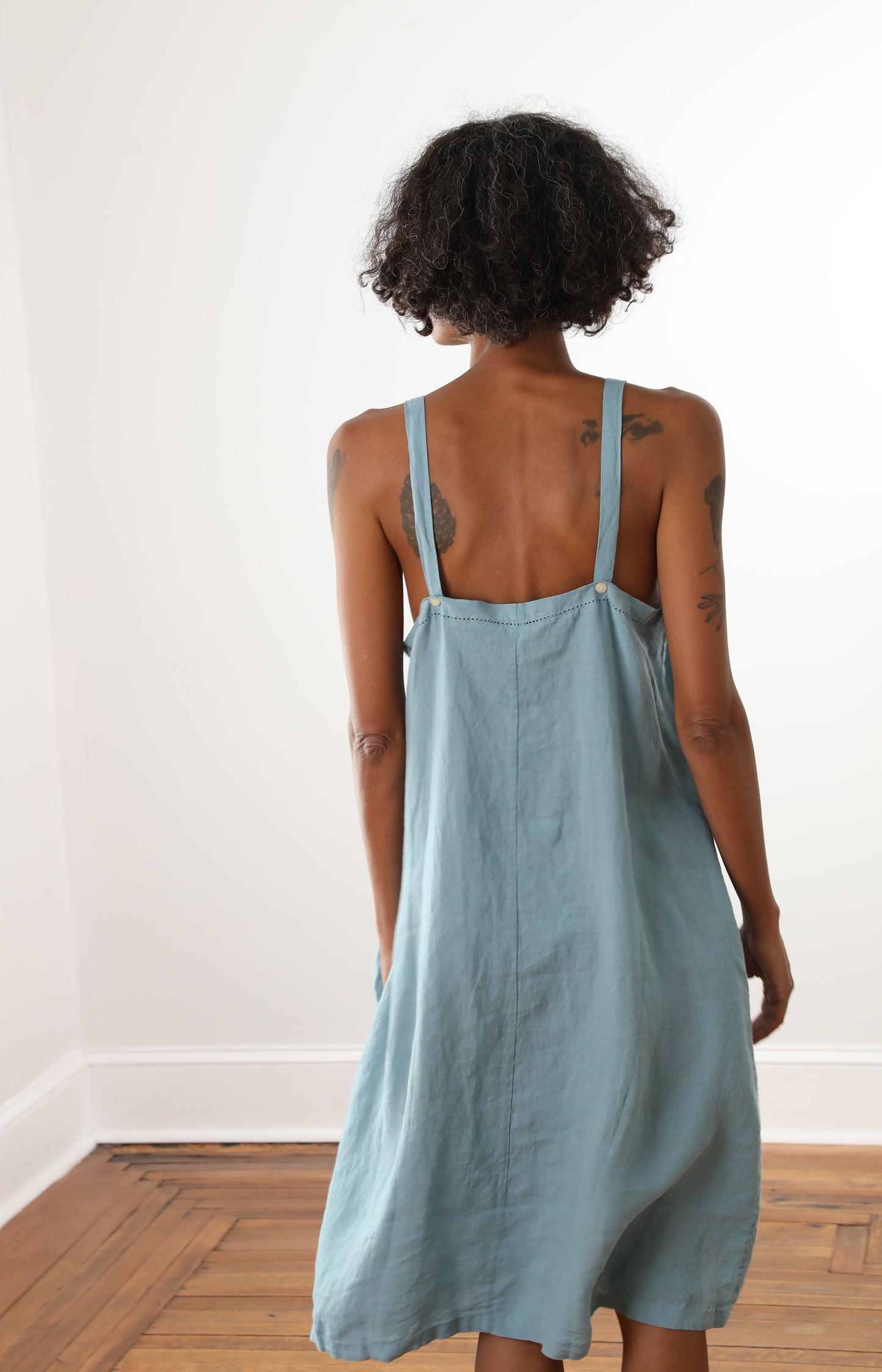 Arctic Linen A-Line Slip Dress