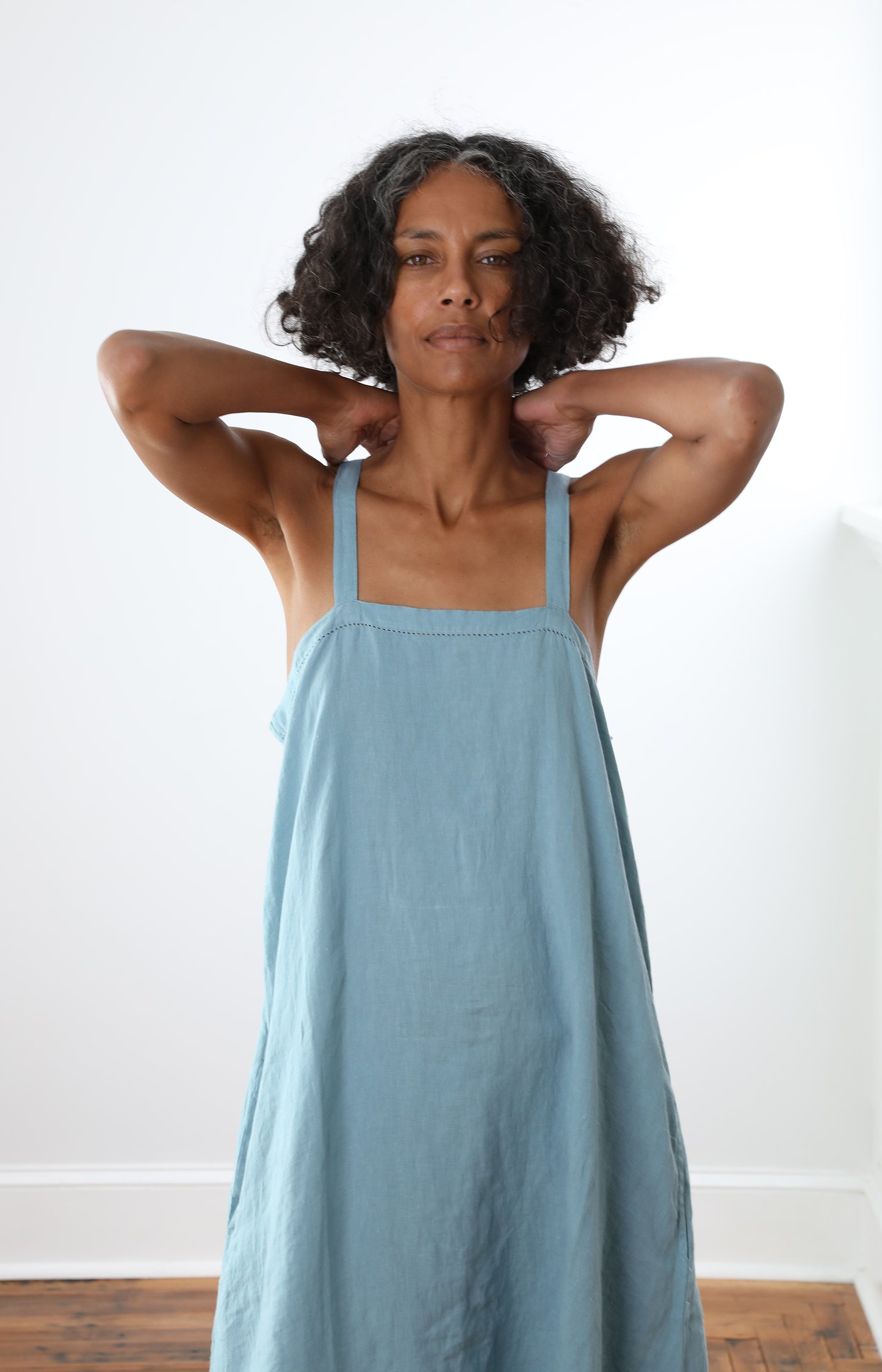 Arctic Linen A-Line Slip Dress