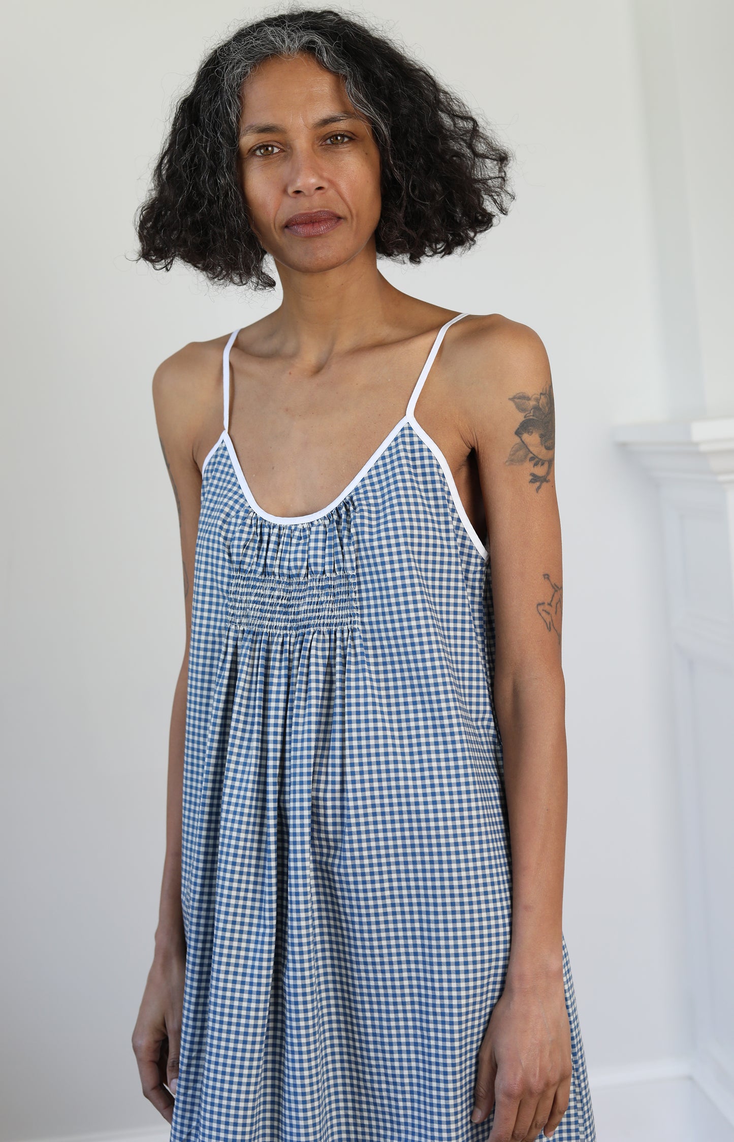 Fenella Sleeveless Gown with Shirring