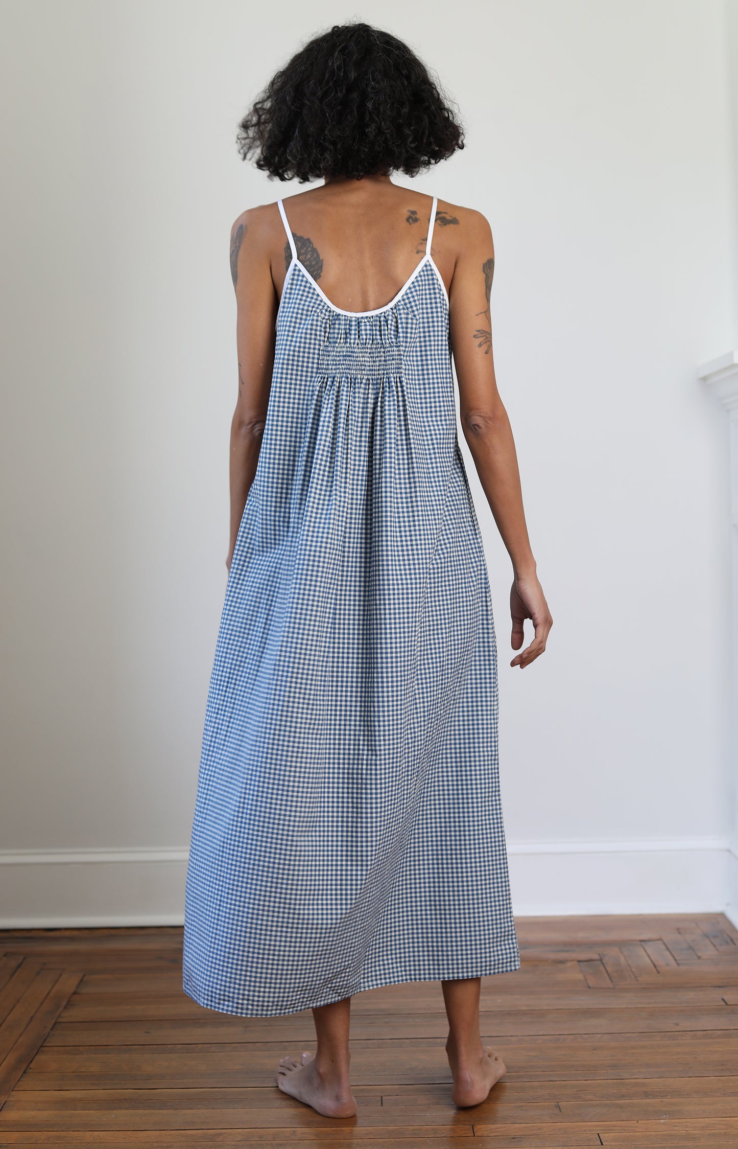 Fenella Sleeveless Gown with Shirring