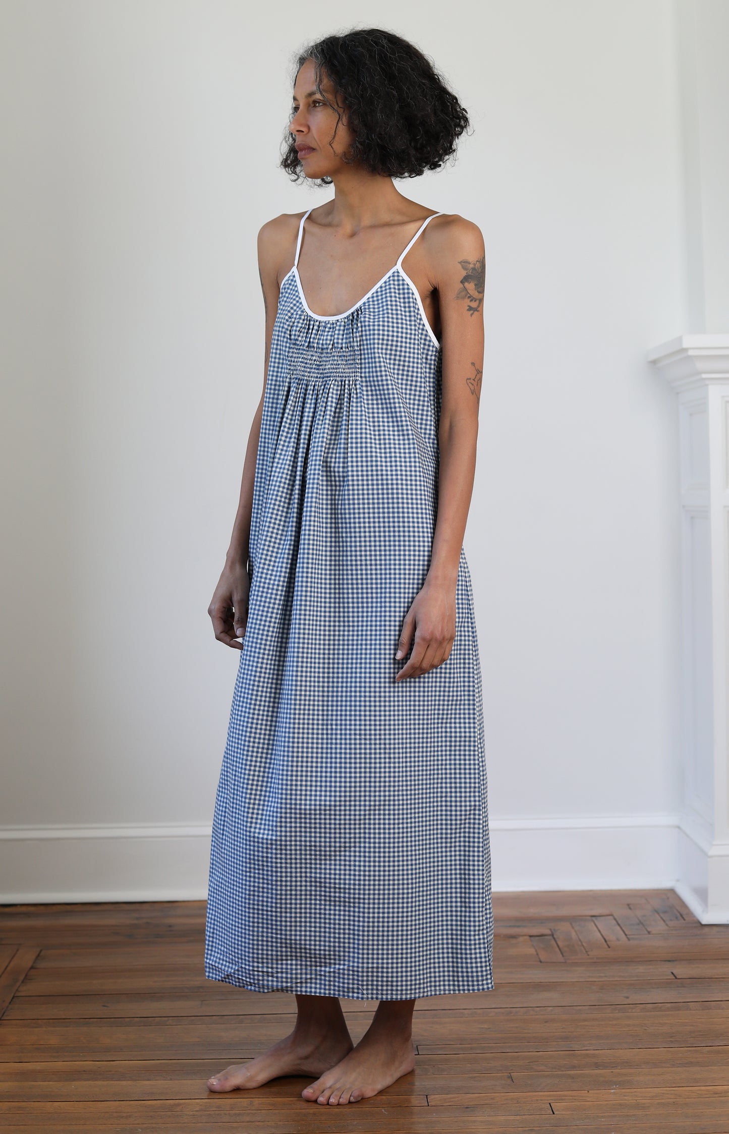 Fenella Sleeveless Gown with Shirring