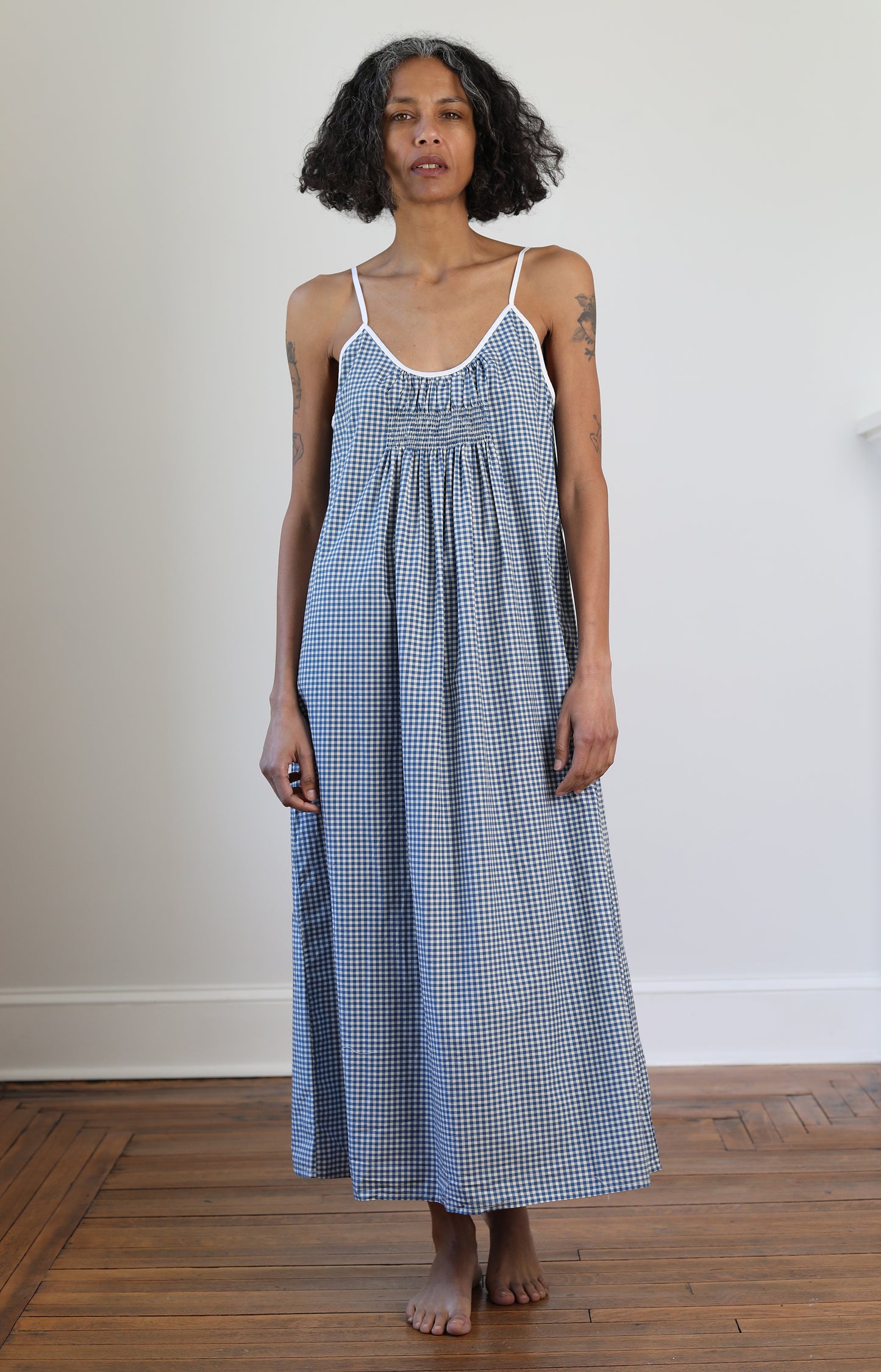 Fenella Sleeveless Gown with Shirring