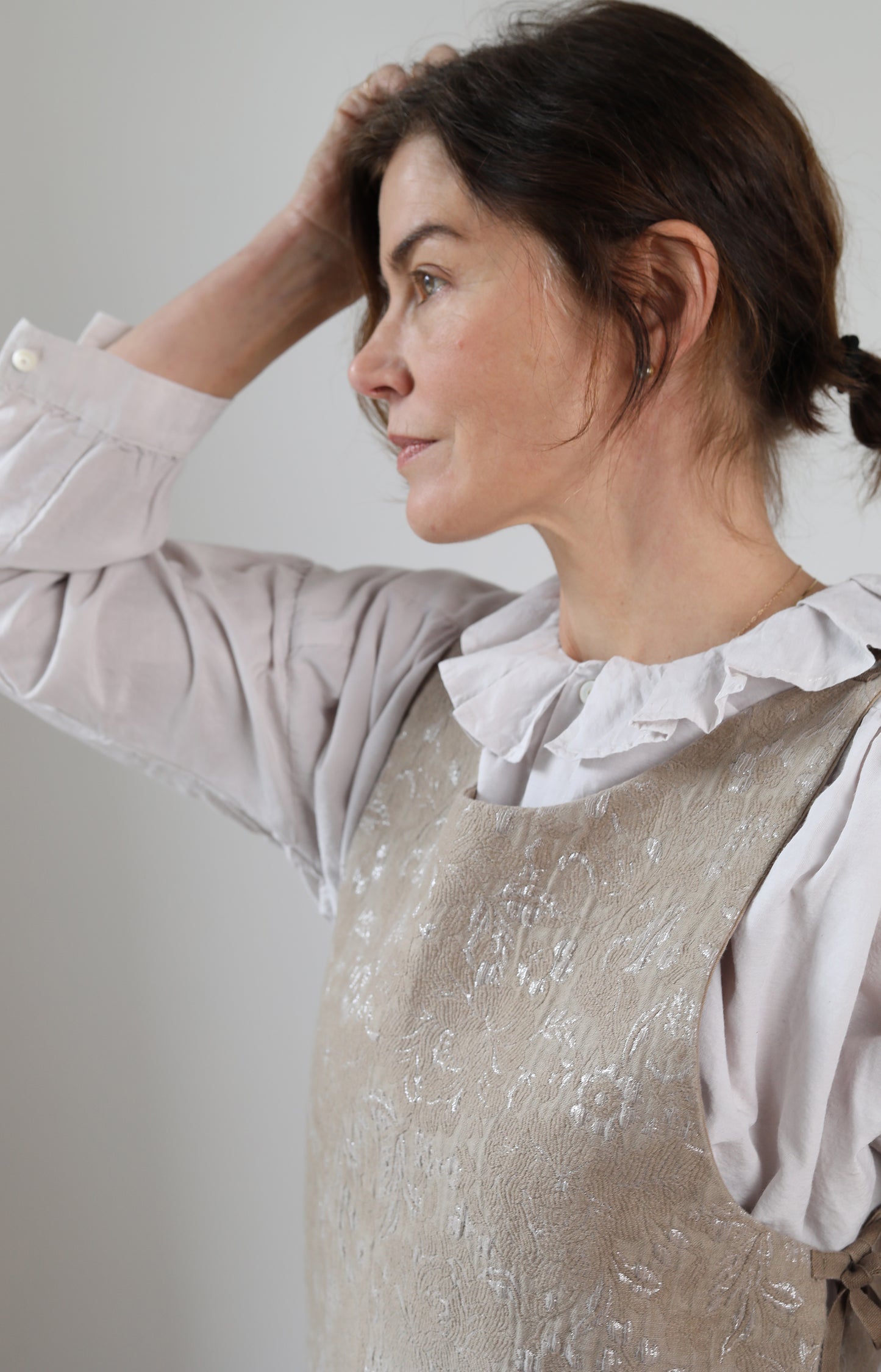 Khaki Beige Apron Vest