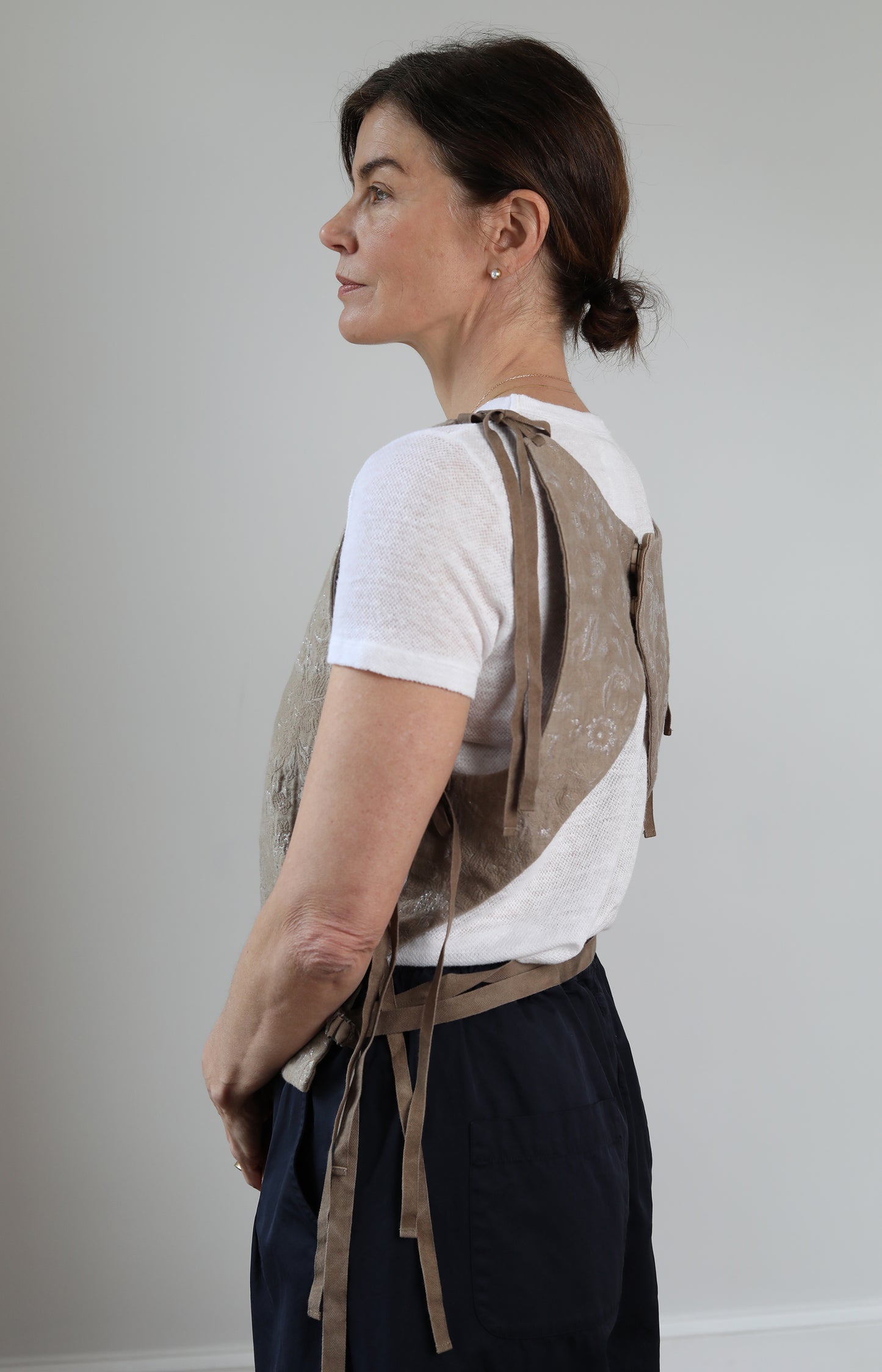 Khaki Beige Apron Vest