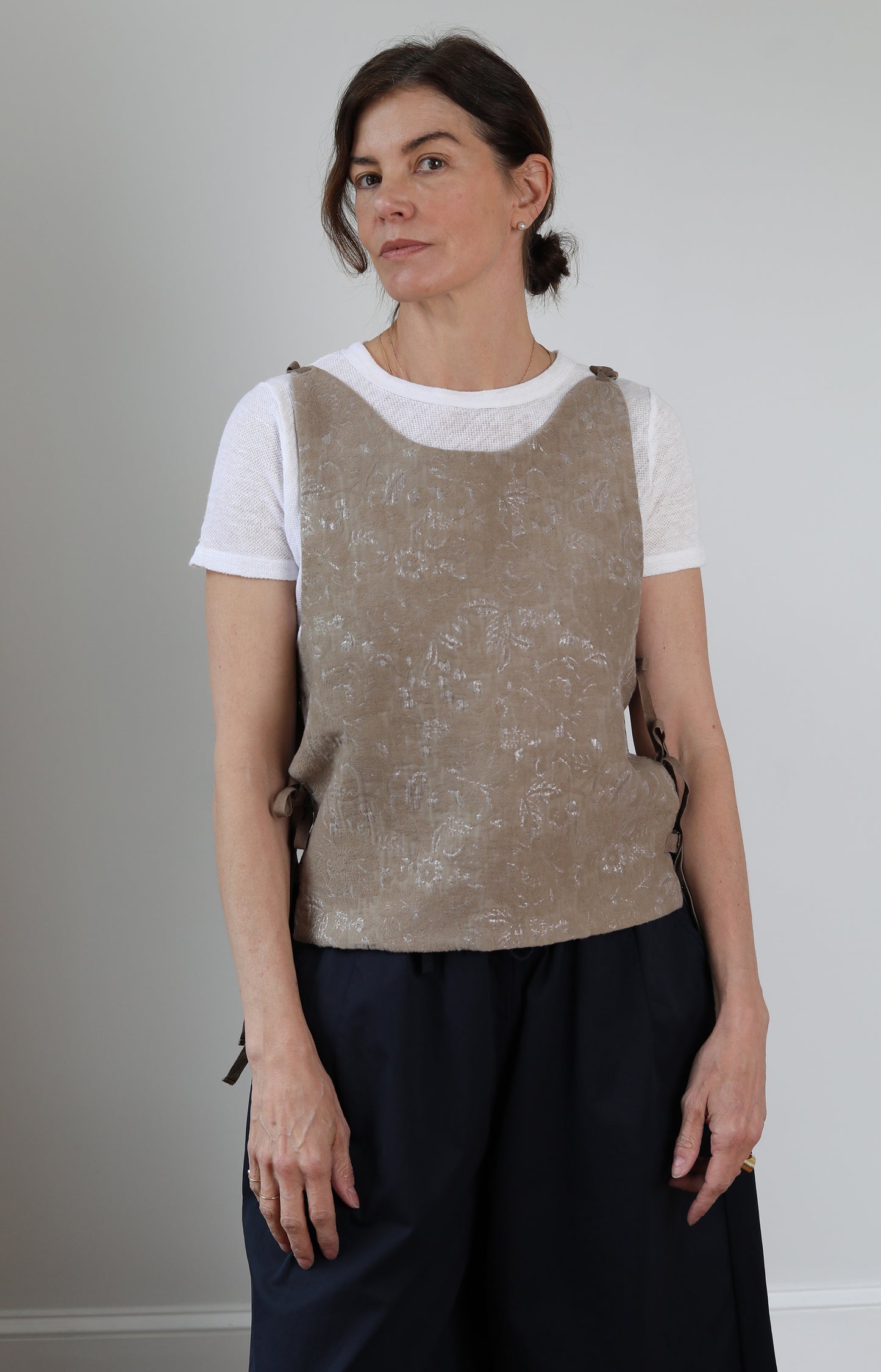 Khaki Beige Apron Vest
