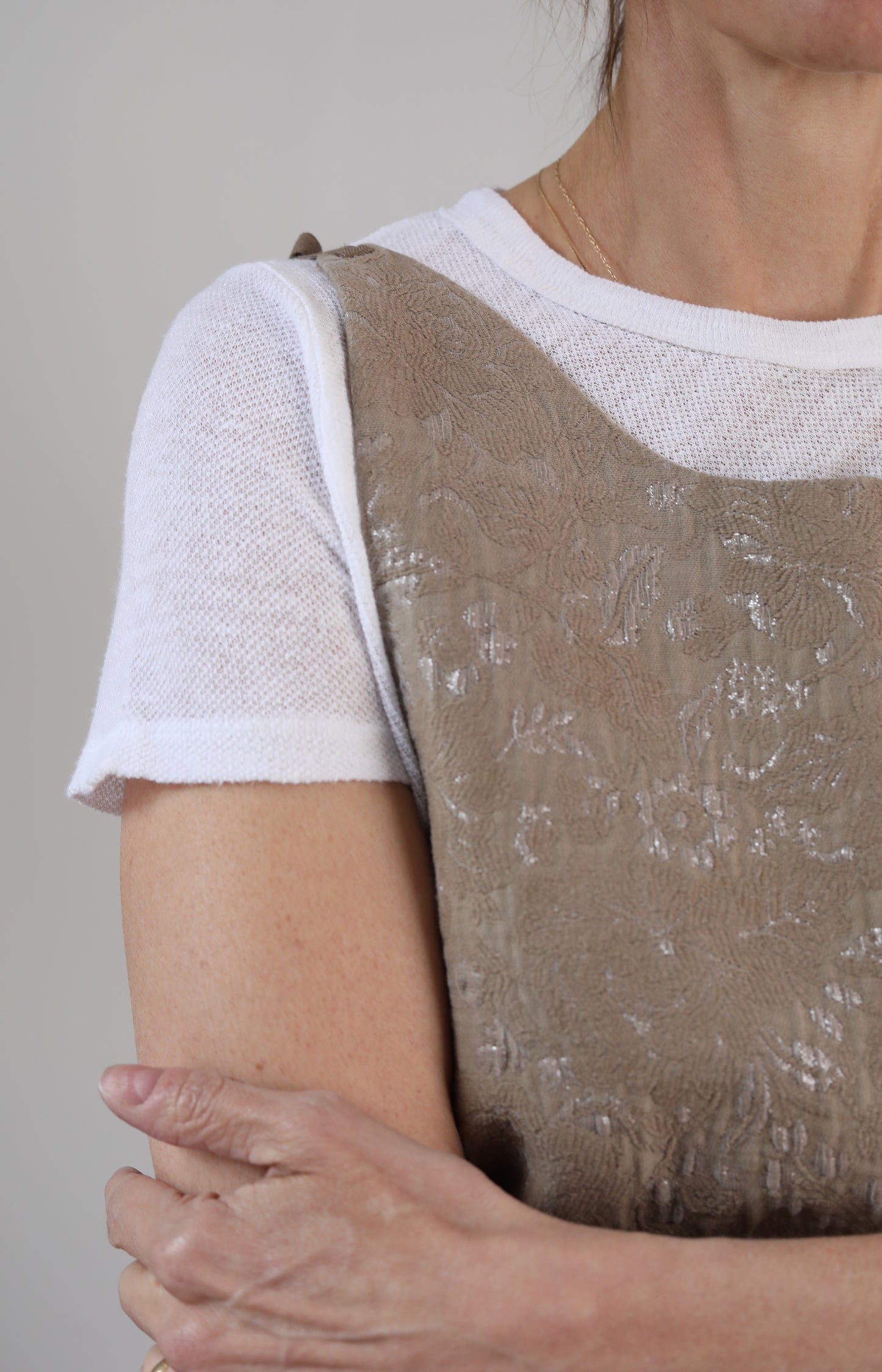 Khaki Beige Apron Vest