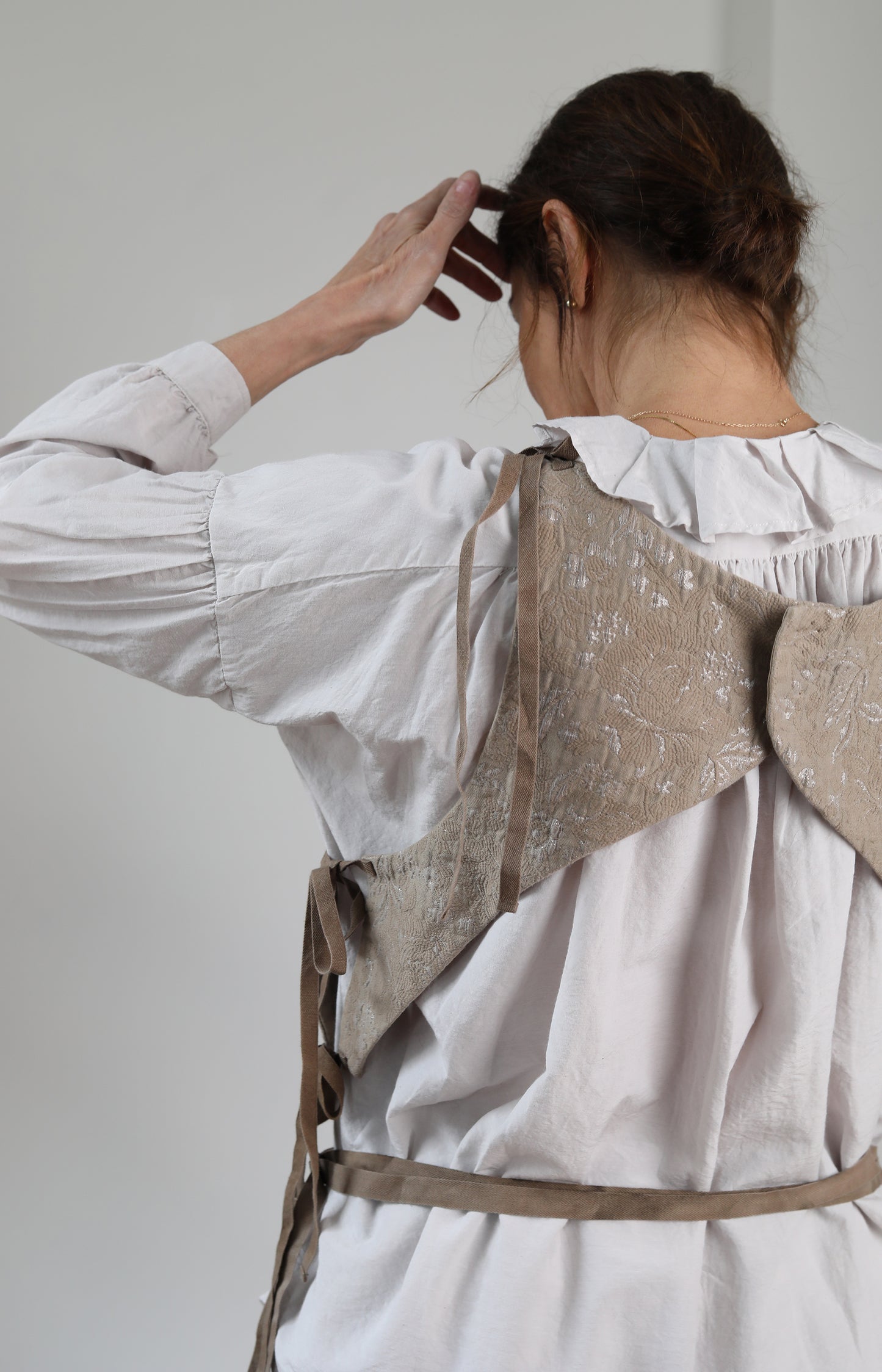 Khaki Beige Apron Vest