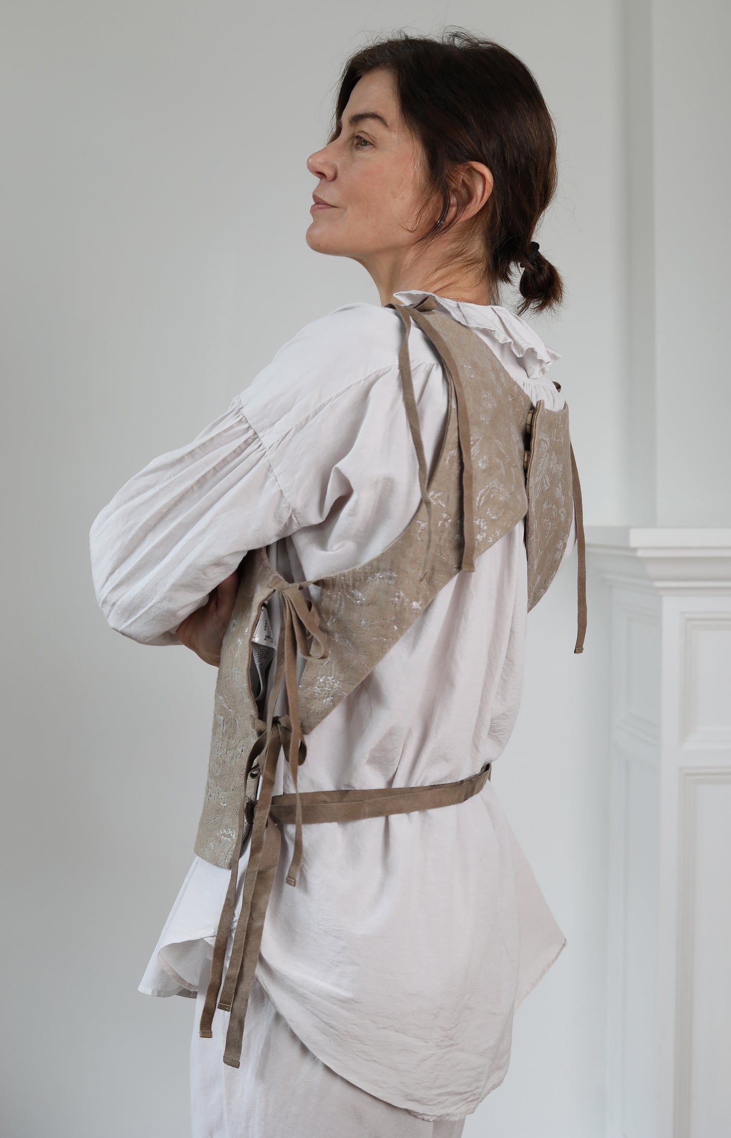 Khaki Beige Apron Vest