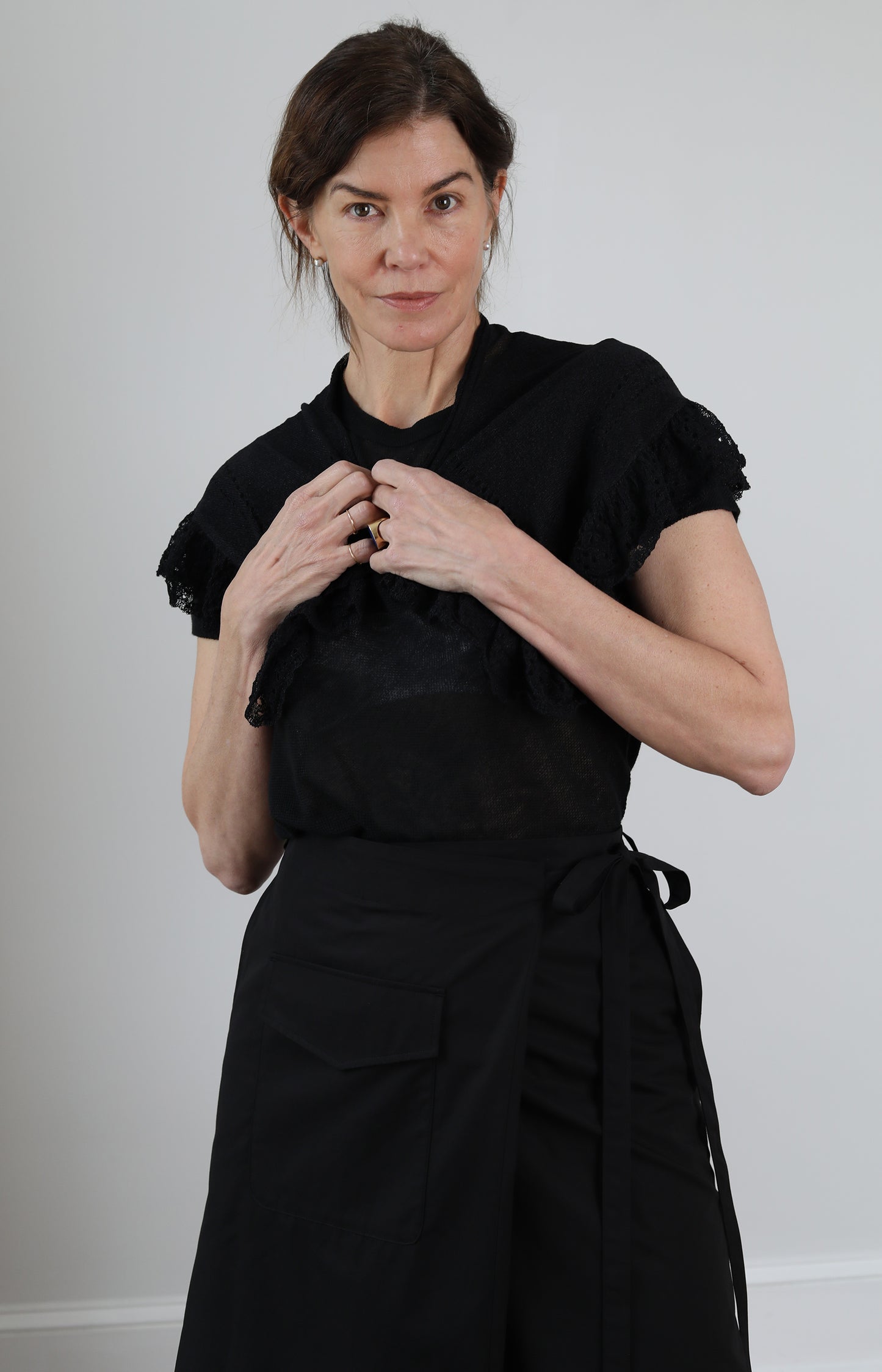 Black Knitted Cape