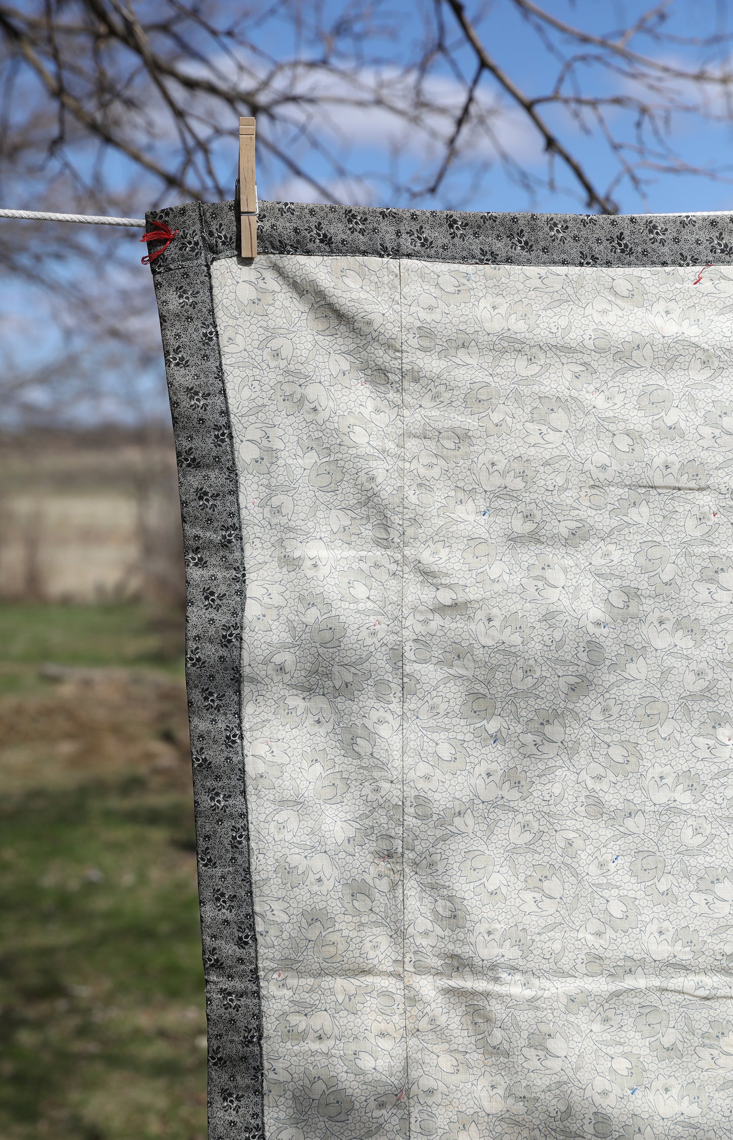 Vintage Pink & Blue Baby Quilt