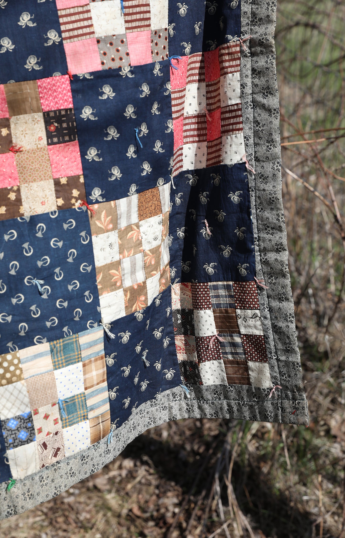 Vintage Pink & Blue Baby Quilt