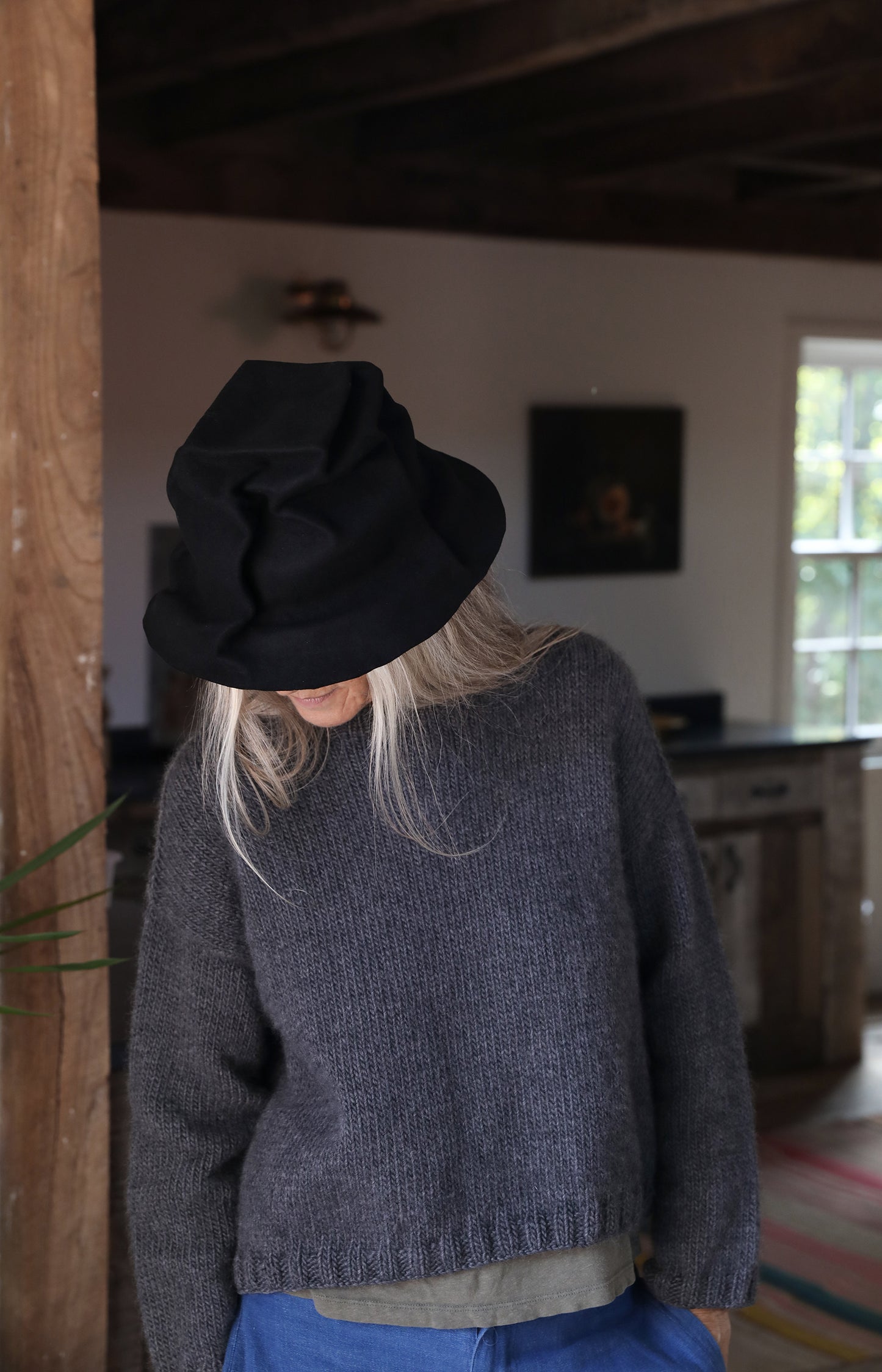 Black Moldable Hat