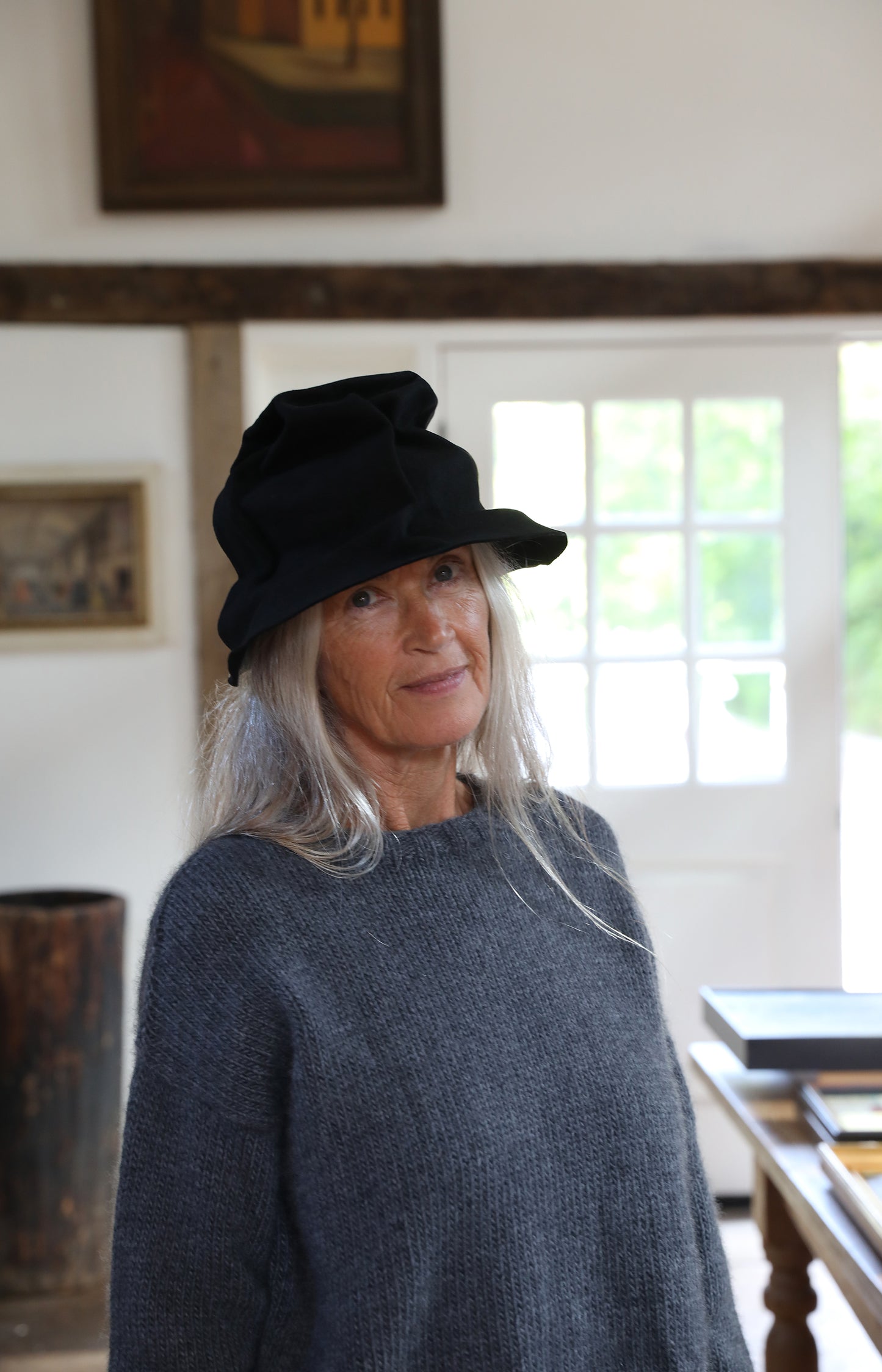 Black Moldable Hat