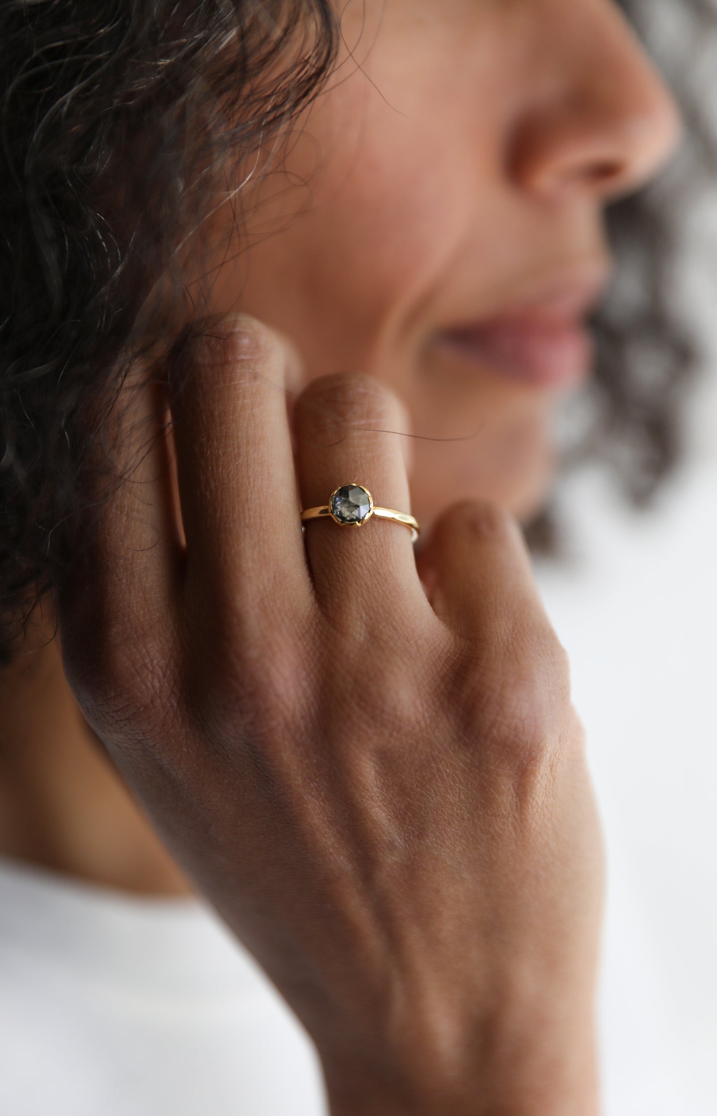 Salt & Pepper Diamond Ring