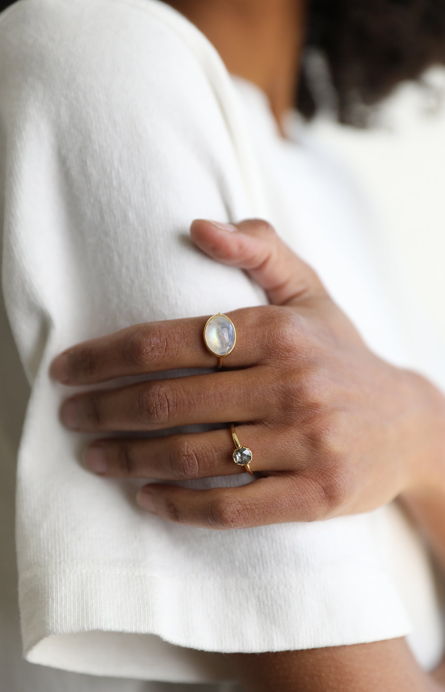Salt & Pepper Diamond Ring