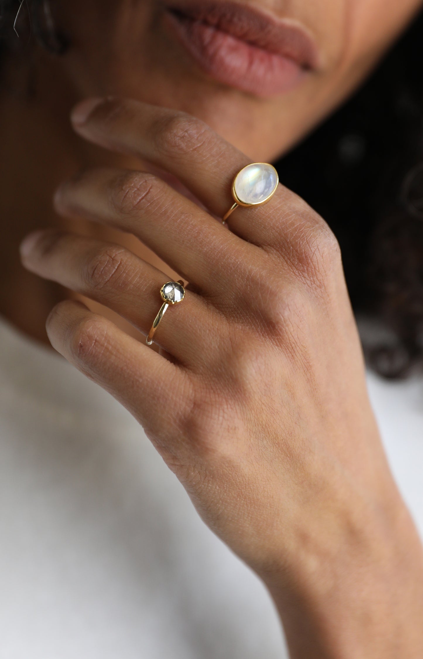 Salt & Pepper Diamond Ring