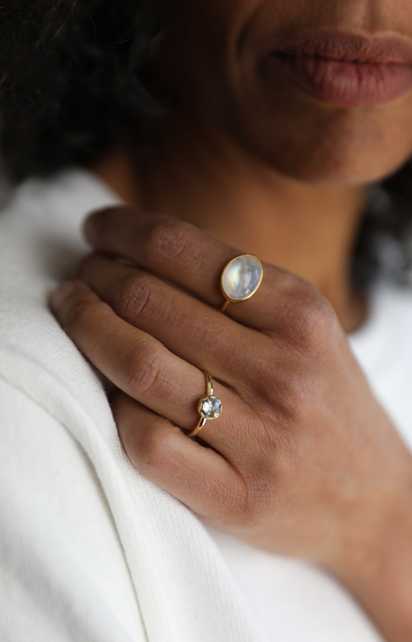 Salt & Pepper Diamond Ring