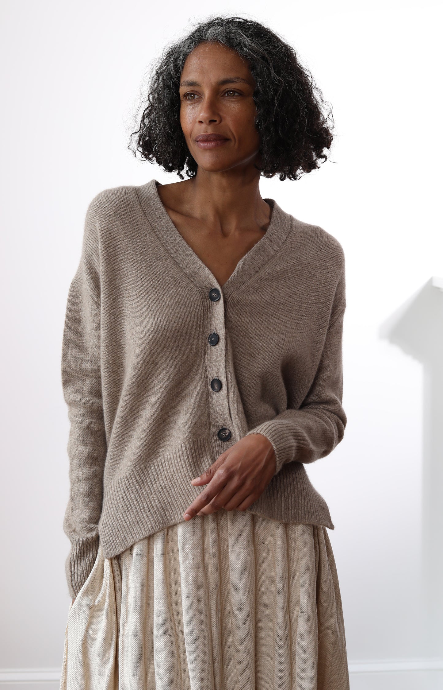 Mushroom Stella Cardigan