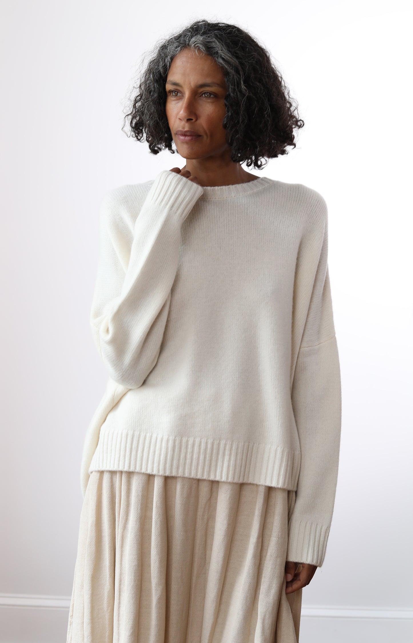 Off White Wide Pullover
