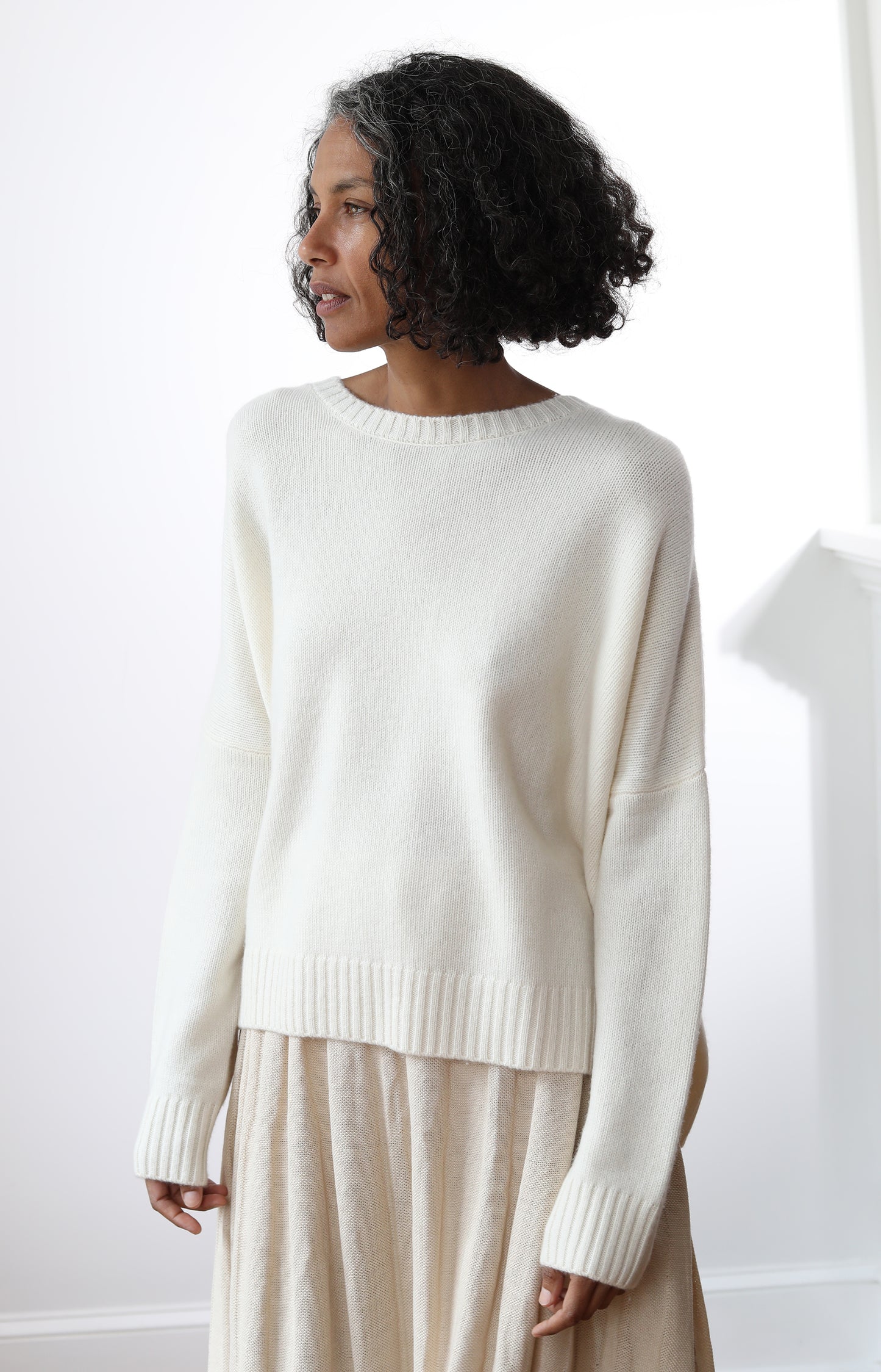 Off White Wide Pullover
