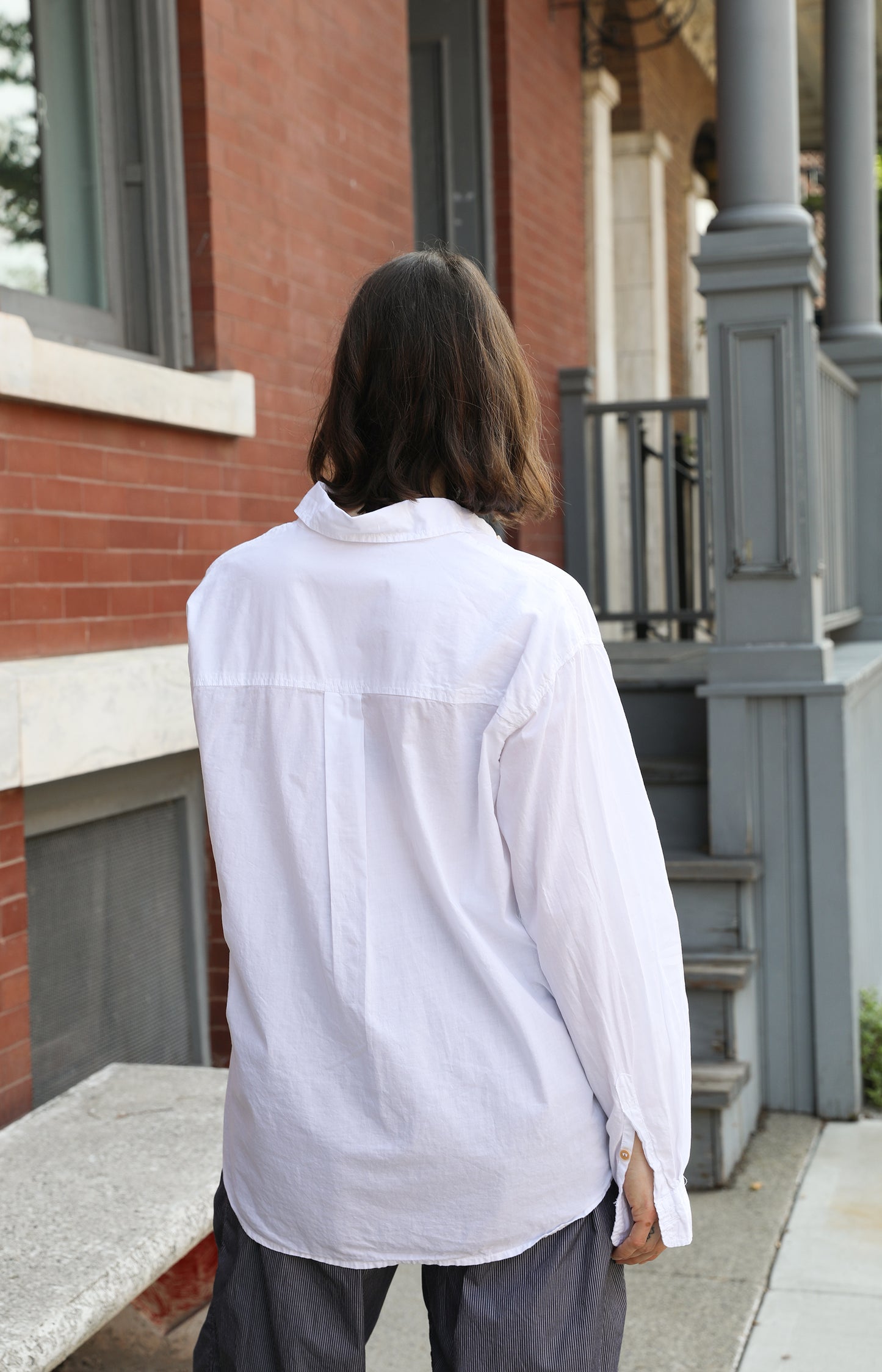 White Cotton Voile Shirt