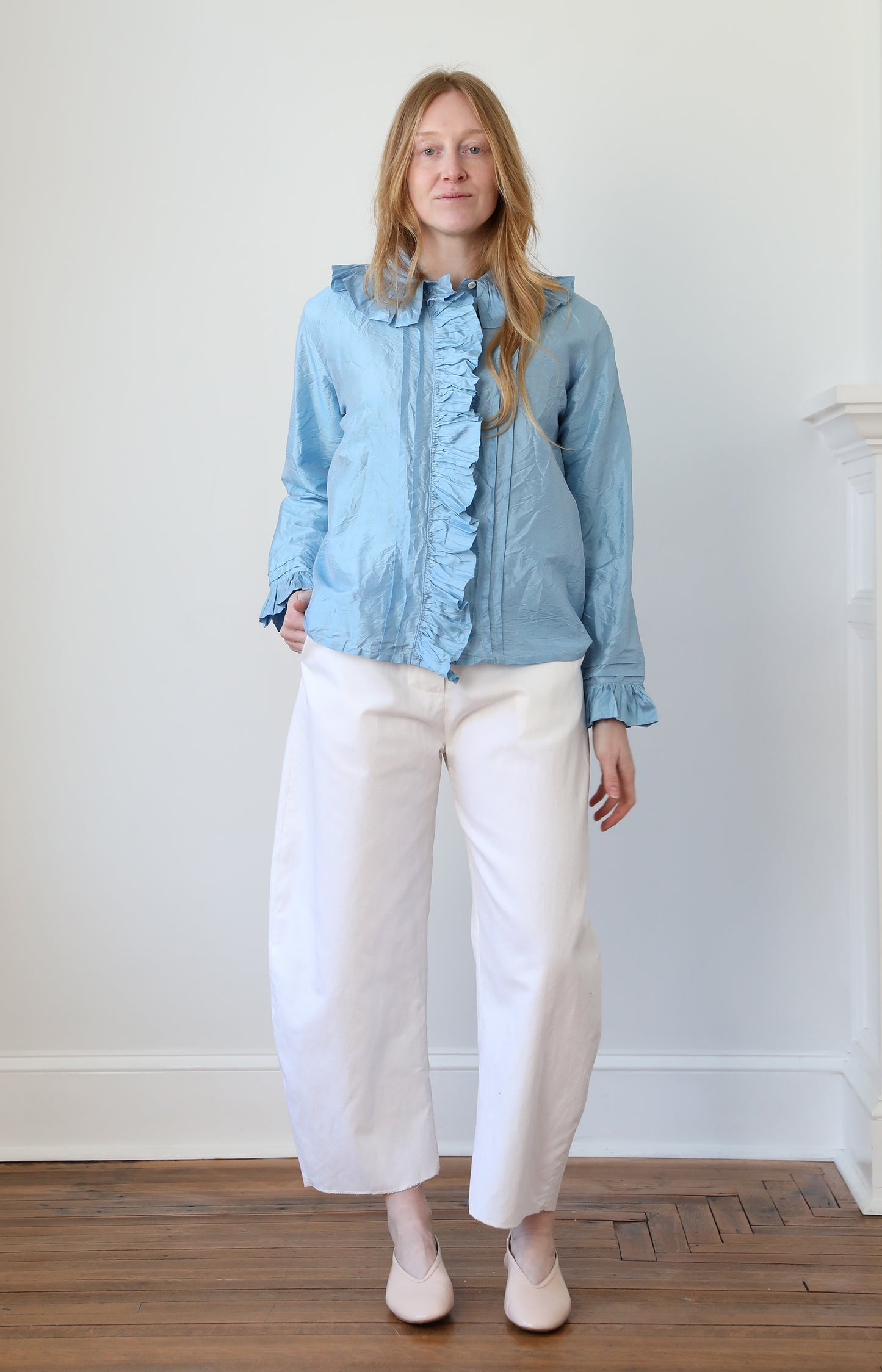 White Cotton Linen Pants