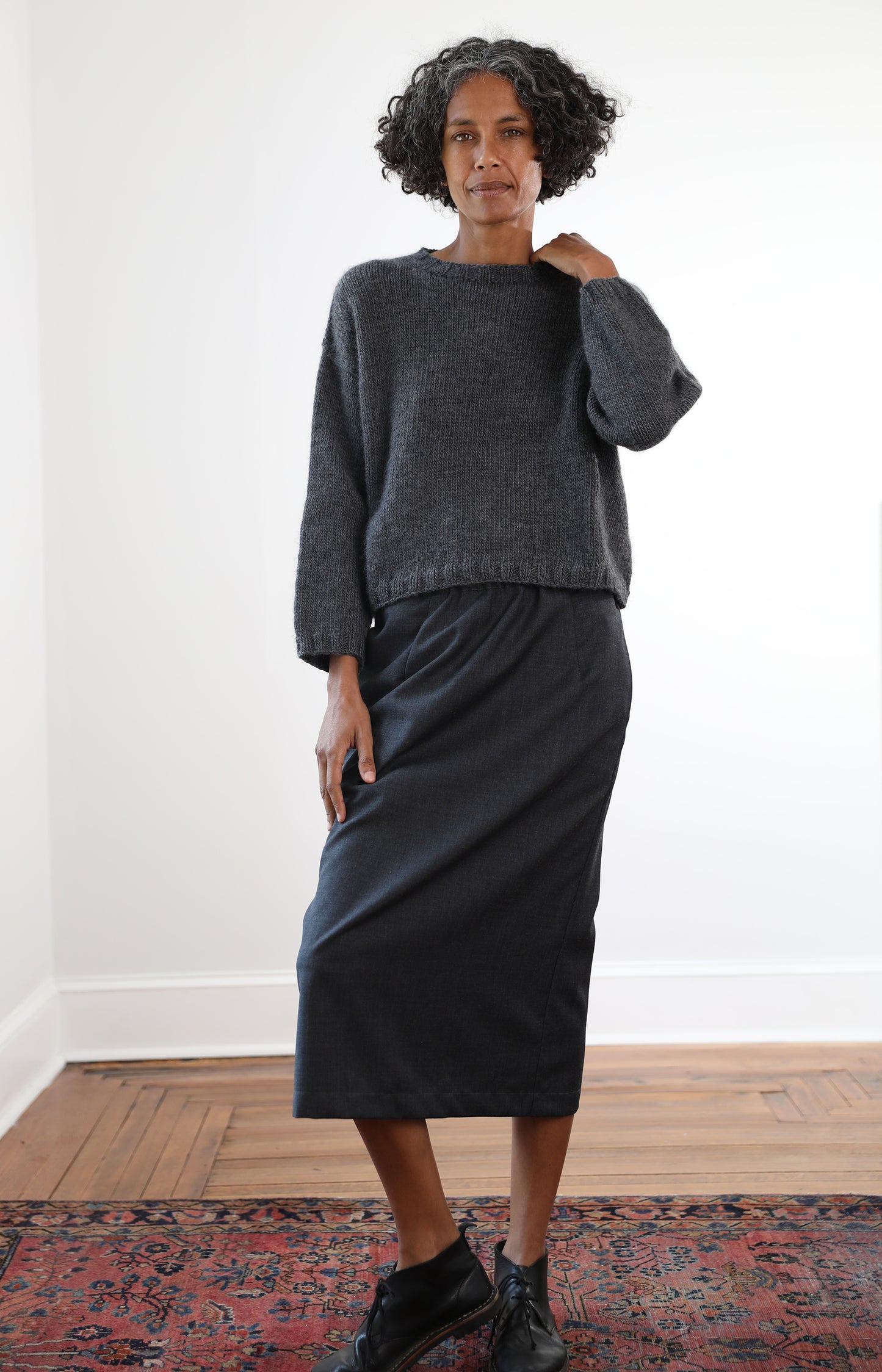 Anthracite Grey Lunghetta Skirt