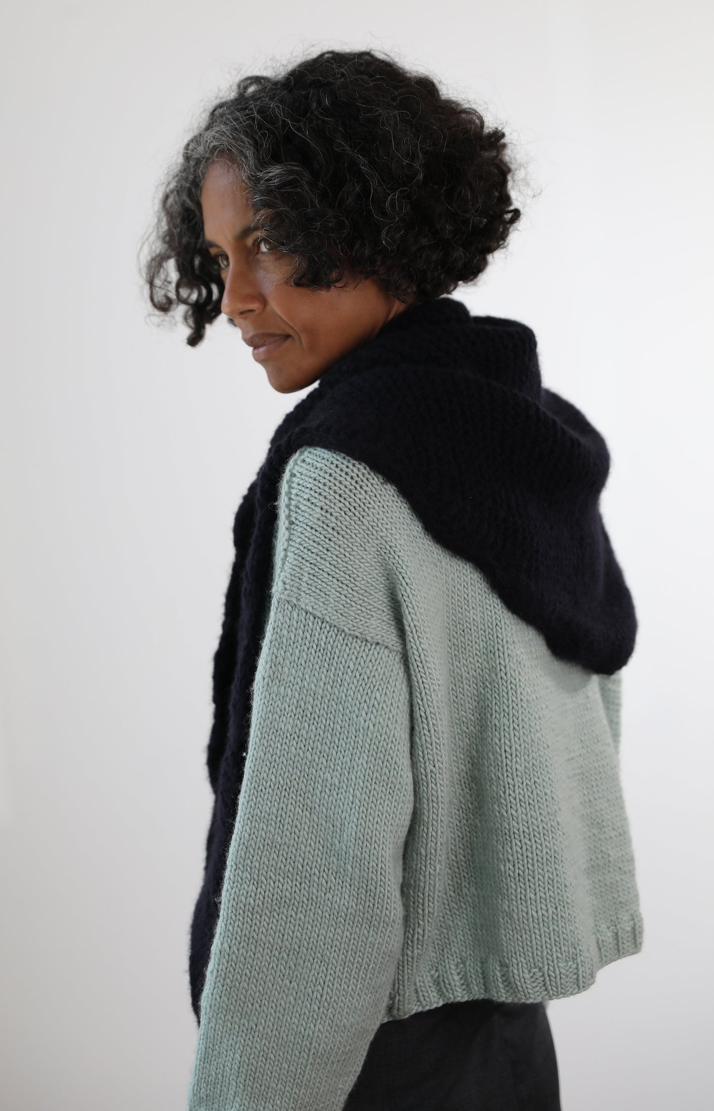 Deep Blue Ondine Scarf