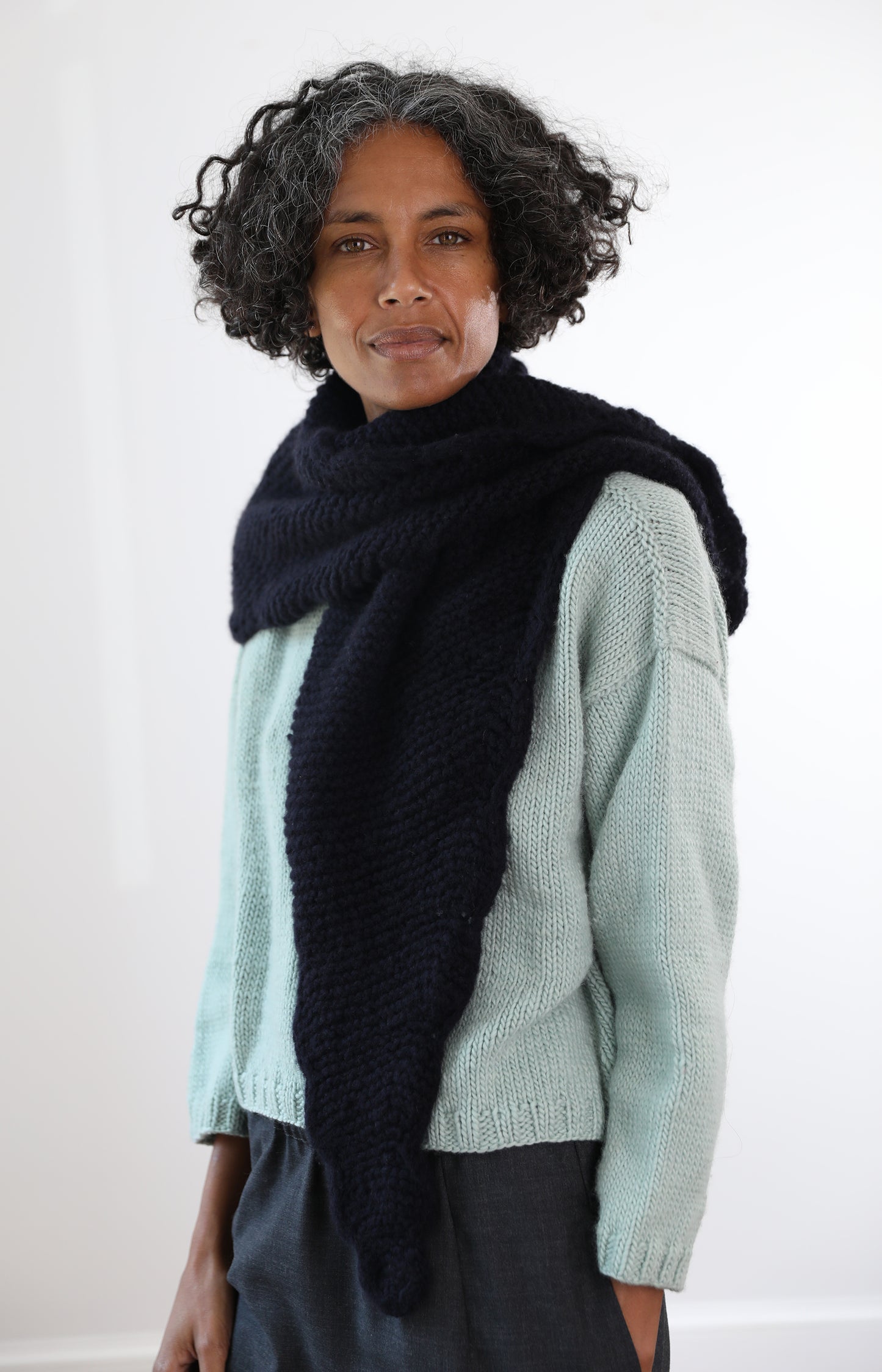 Deep Blue Ondine Scarf