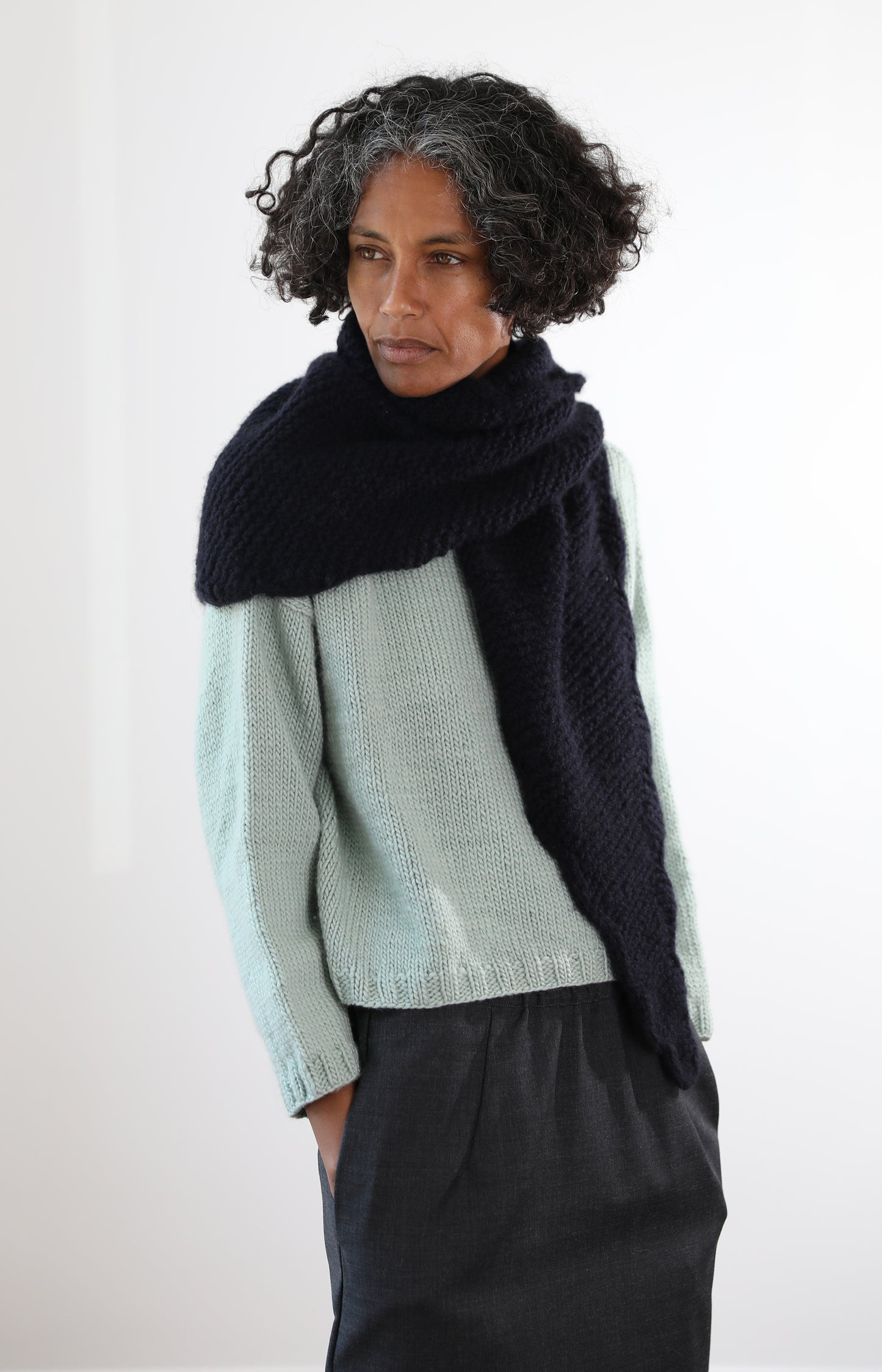 Deep Blue Ondine Scarf