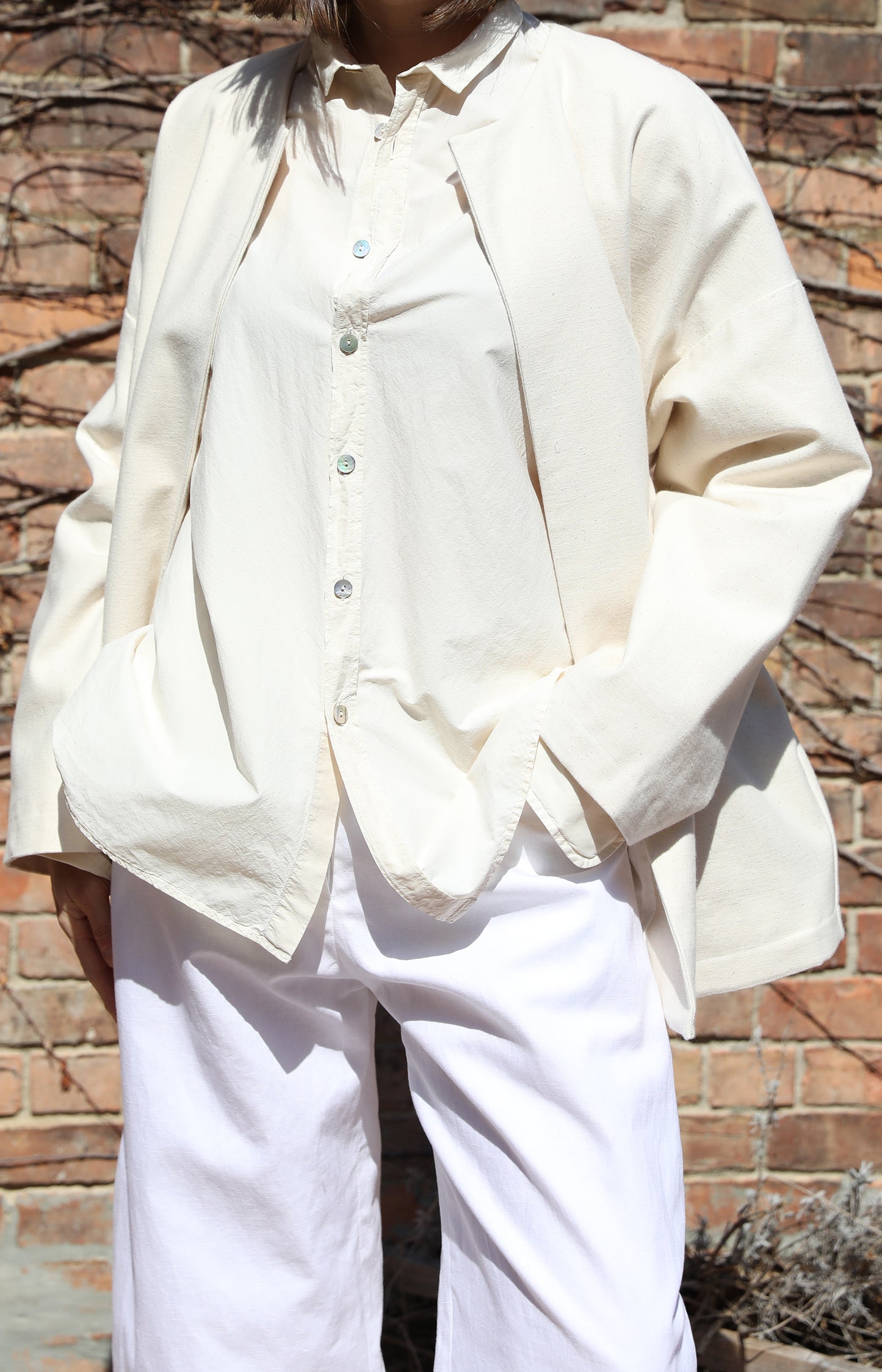 Ecru Ticca Cotton Jacket